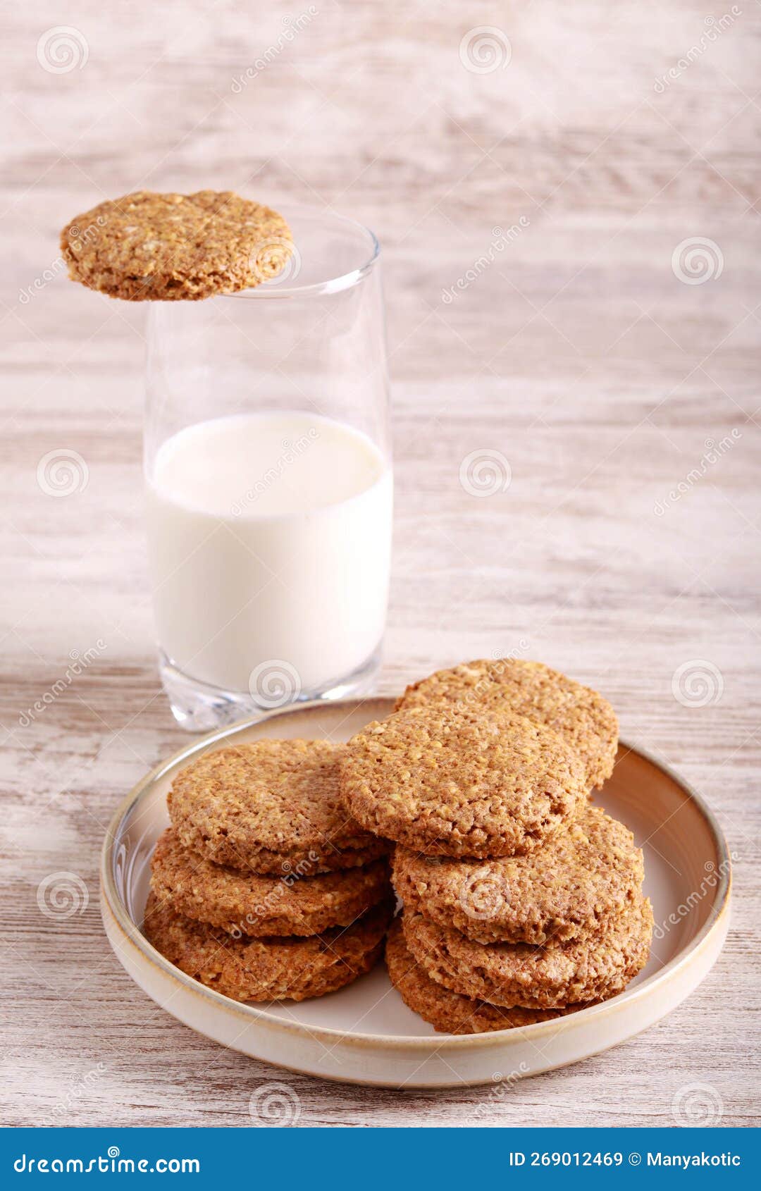 Oat and bran biscuits stock image. Image of treat, pastry 269012469
