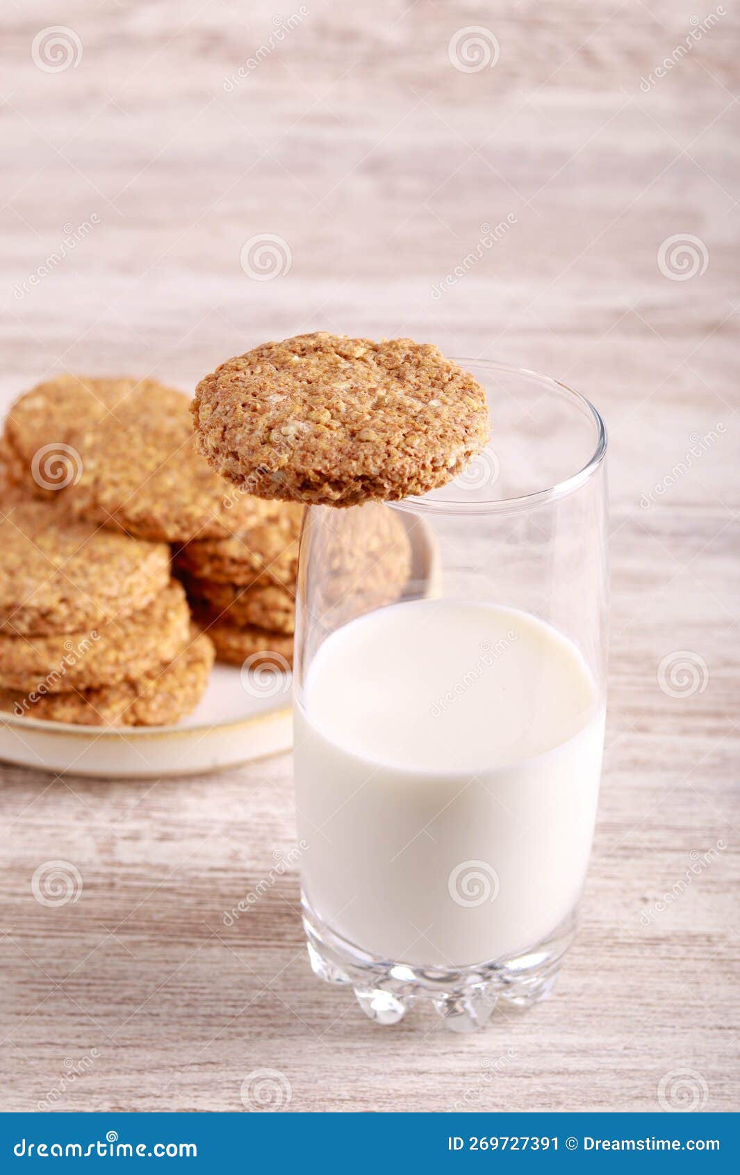 Oat and bran biscuits stock image. Image of healthy 269727391