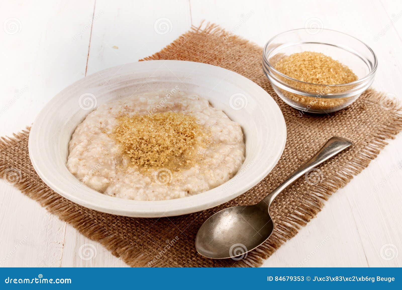 Oat bran with brown sugar stock image. Image of food 84679353