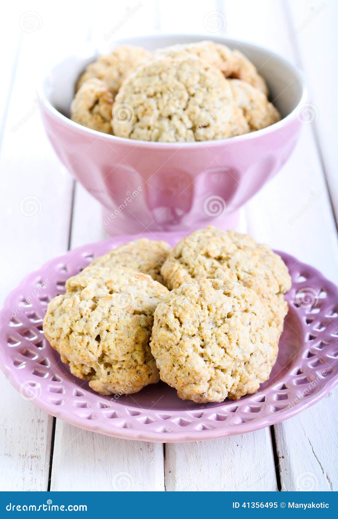Oat bran cookies stock image. Image of food, oatmeal 41356495