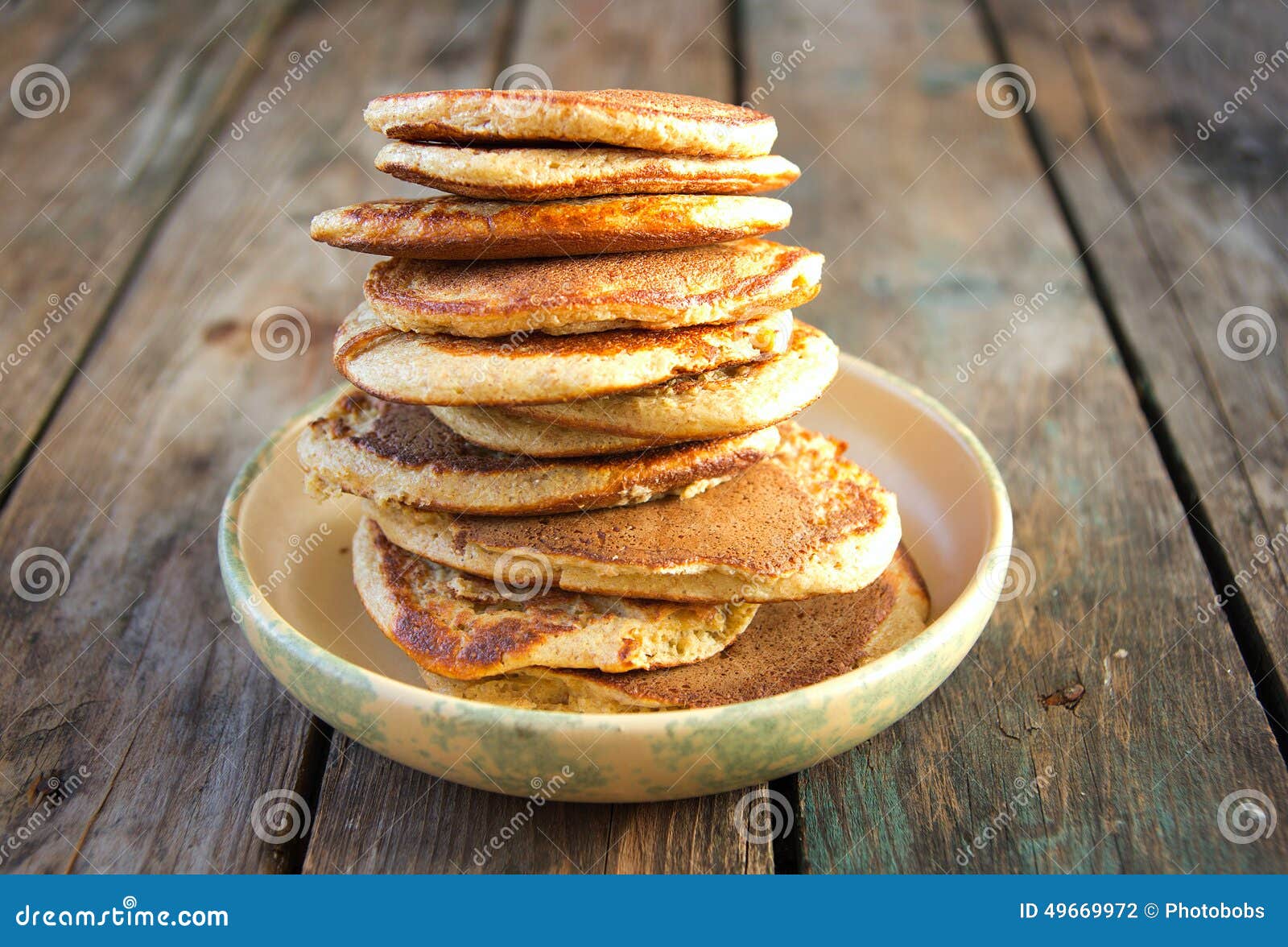 Oat bran pancakes stock photo. Image of homemade, mini 49669972