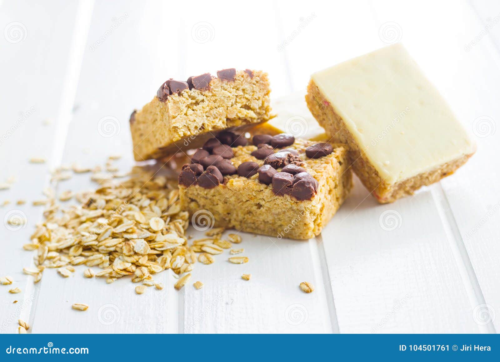 Oat Protein Bars and Oatmeal. Stock Image Image of muesli, seed