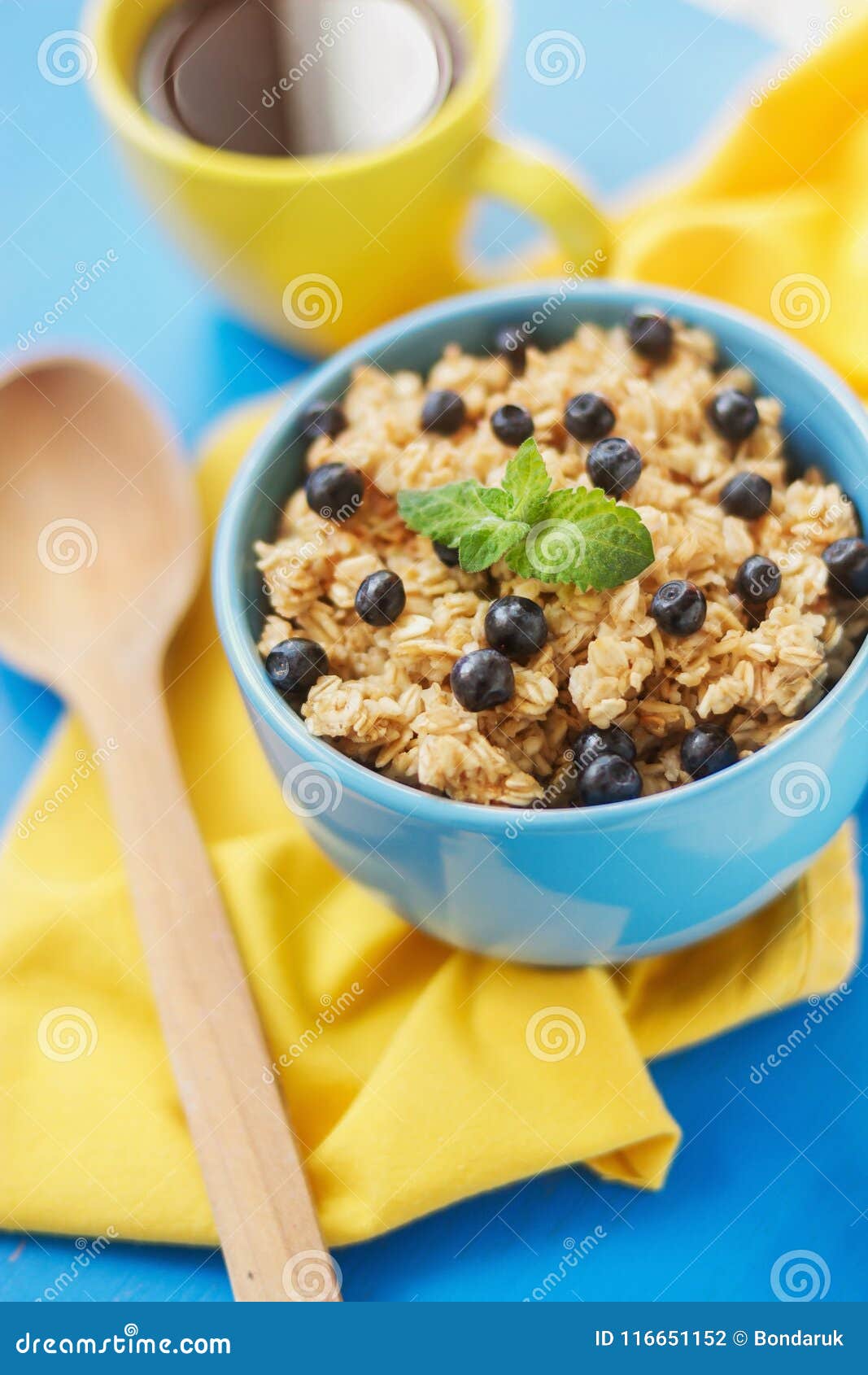 Oatmeal with Blackberries, Delicious Breakfast Stock Photo - Image of ...