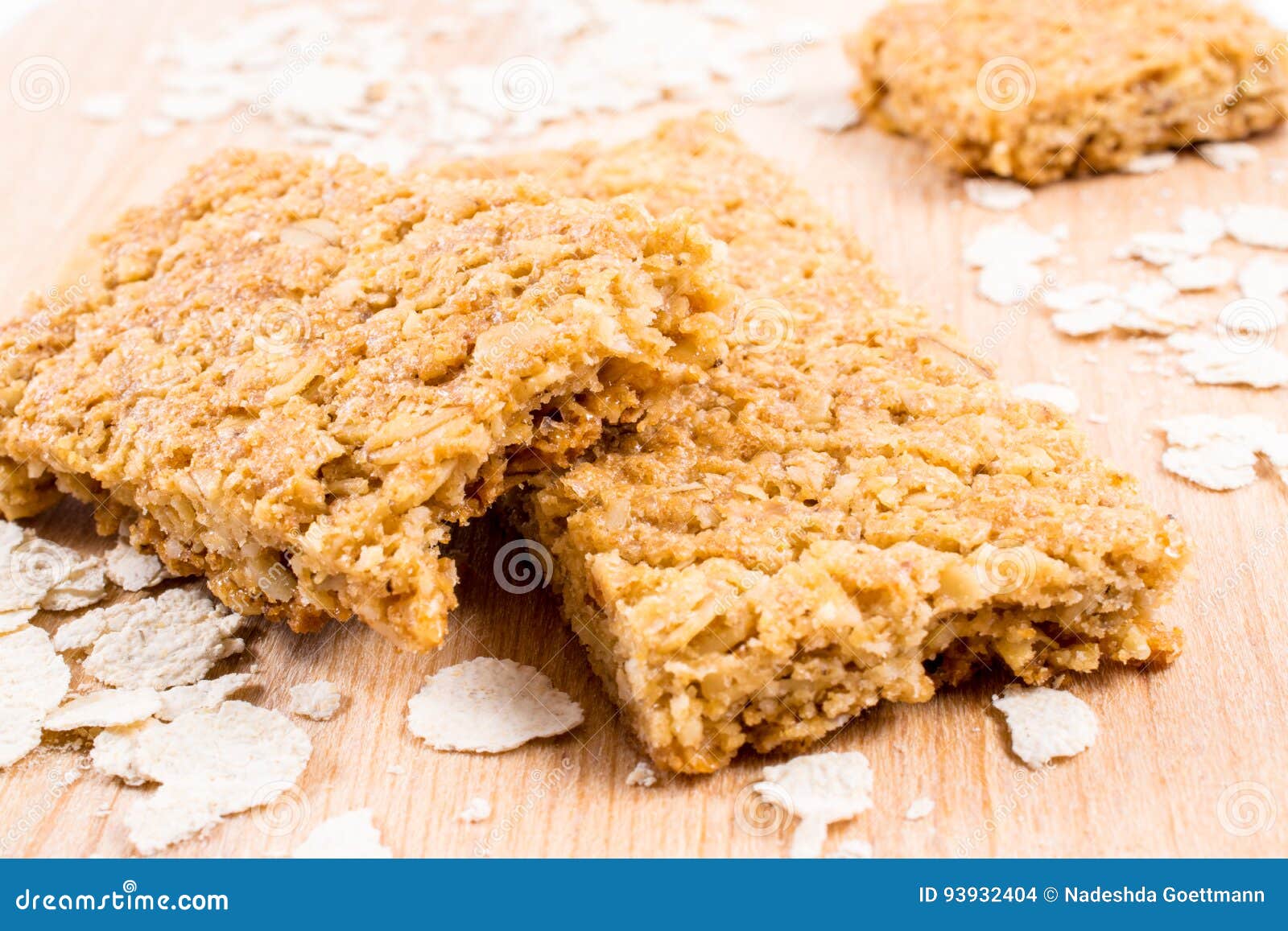 Oatmeal cereal bars stock photo. Image of calorie, nutrition 93932404