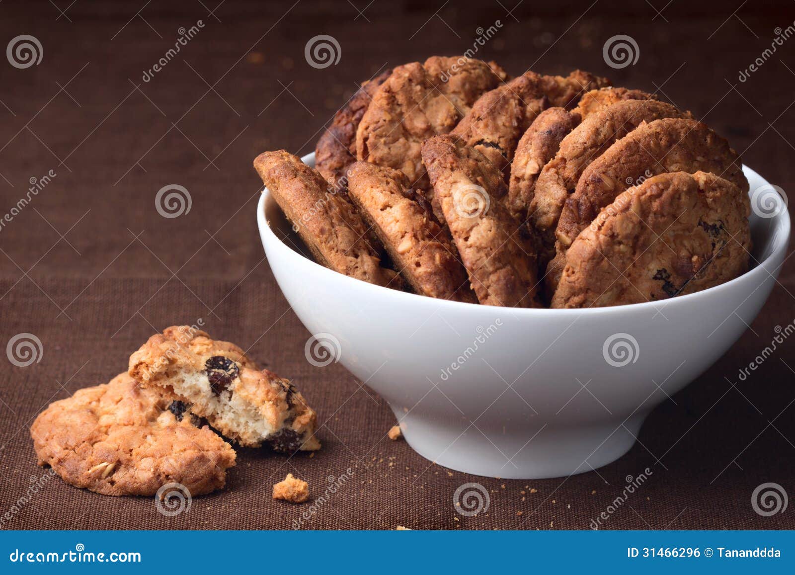 Oatmeal Cookies with Raisins Stock Photo Image of oats, sweet 31466296