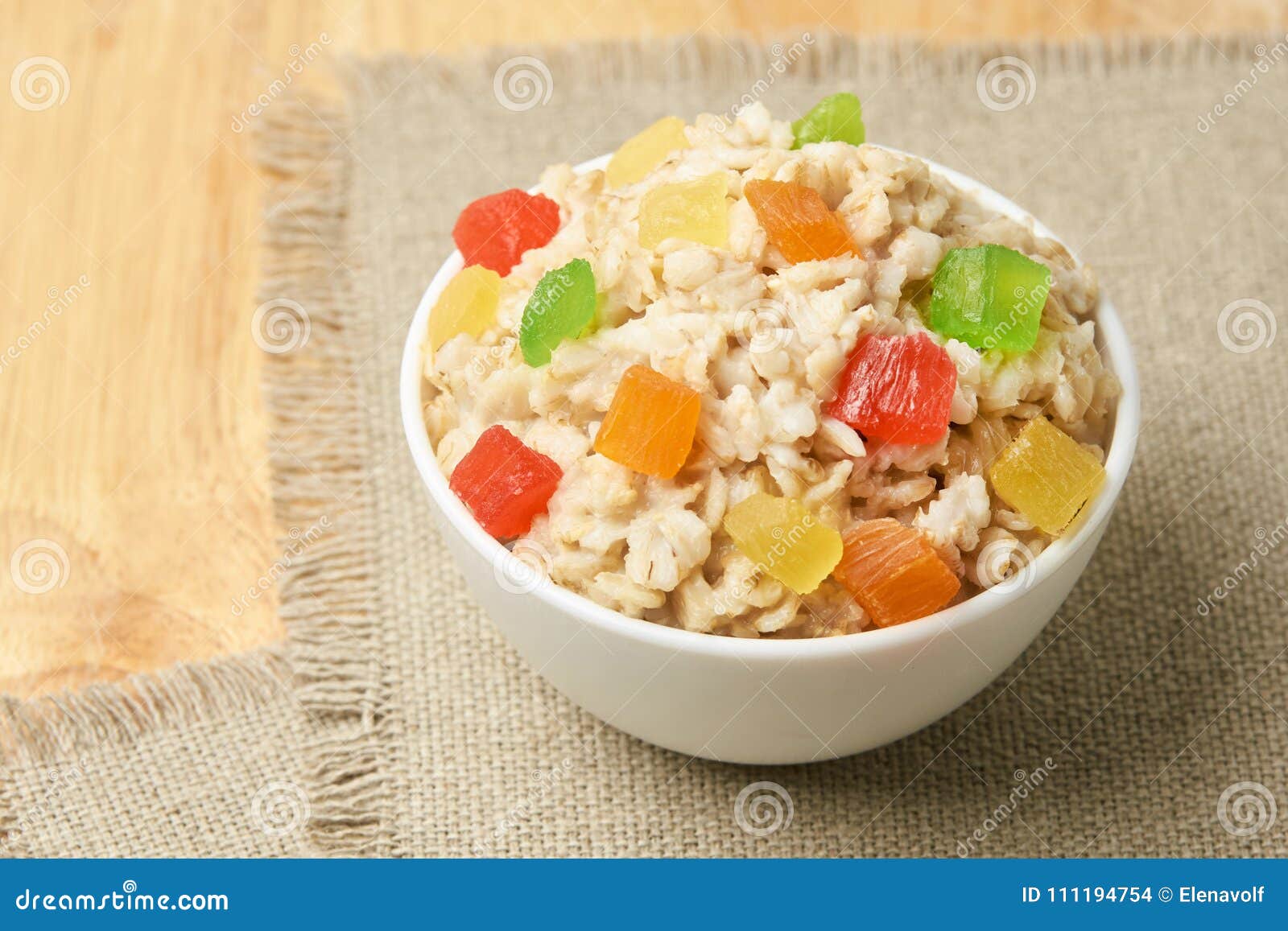 Oatmeal with Dried Fruits. Bright Colors Stock Photo - Image of berry ...