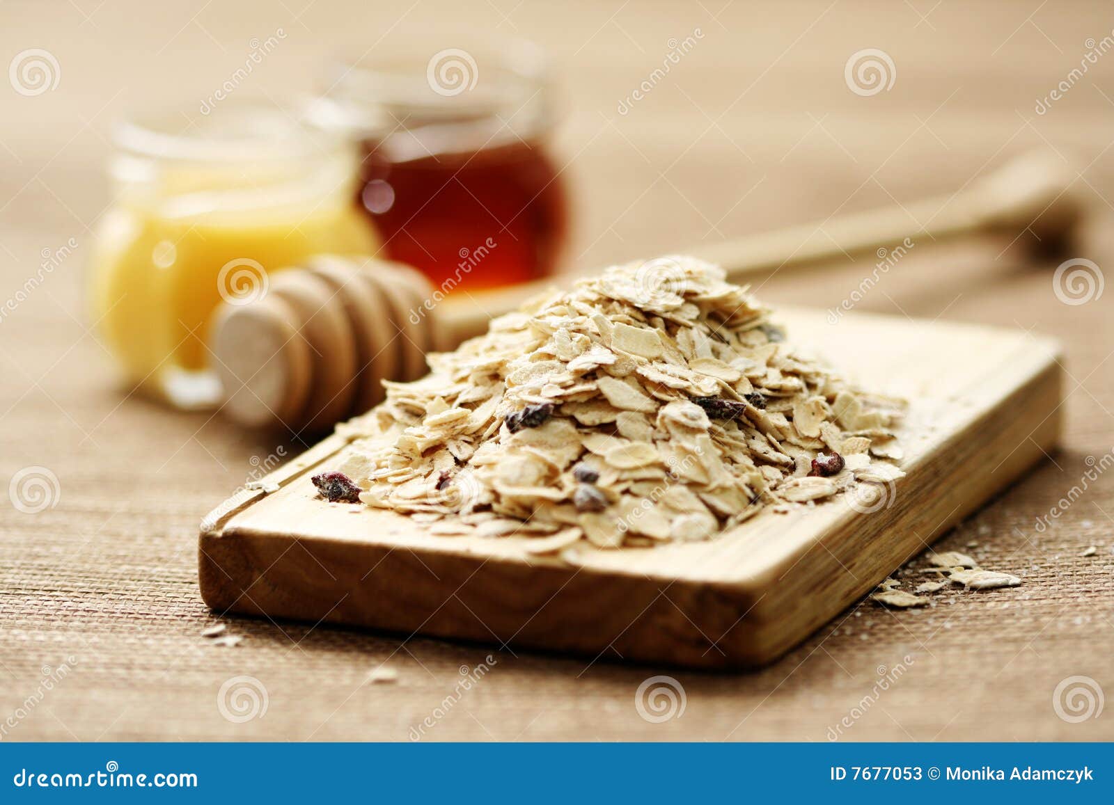 Oatmeal and honey stock image. Image of healthy, body 7677053