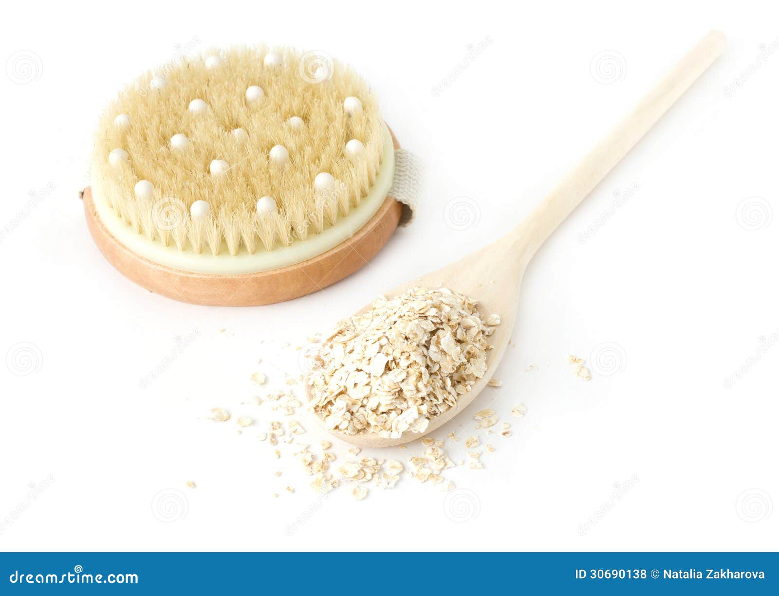Oatmeal Wooden Spoon Brush Stock Photos Free & RoyaltyFree Stock