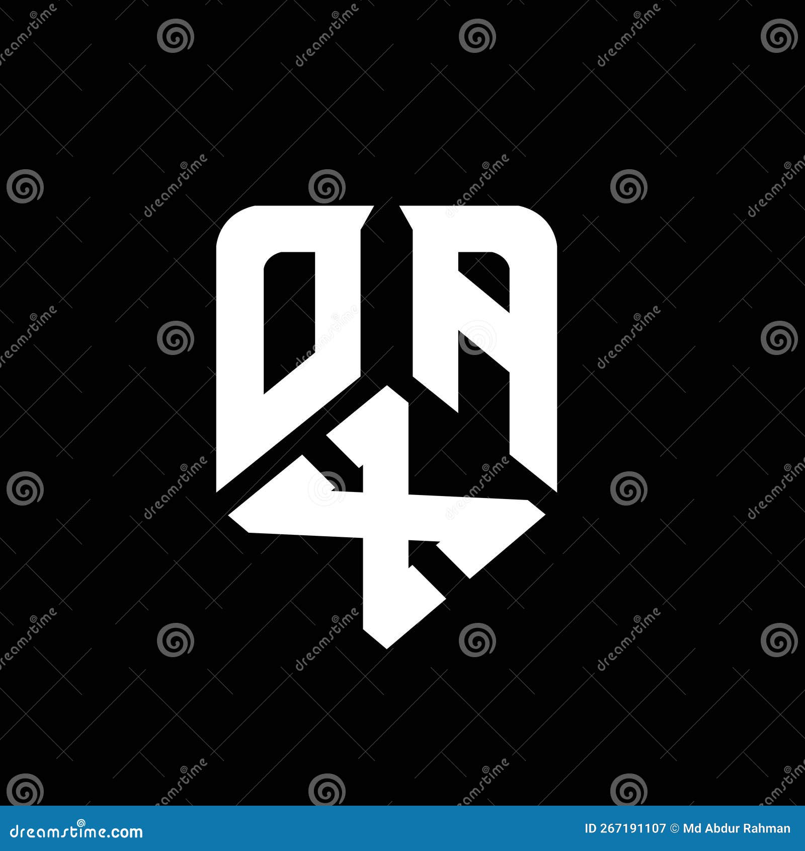 oax abstract monogram shield logo  on white background.