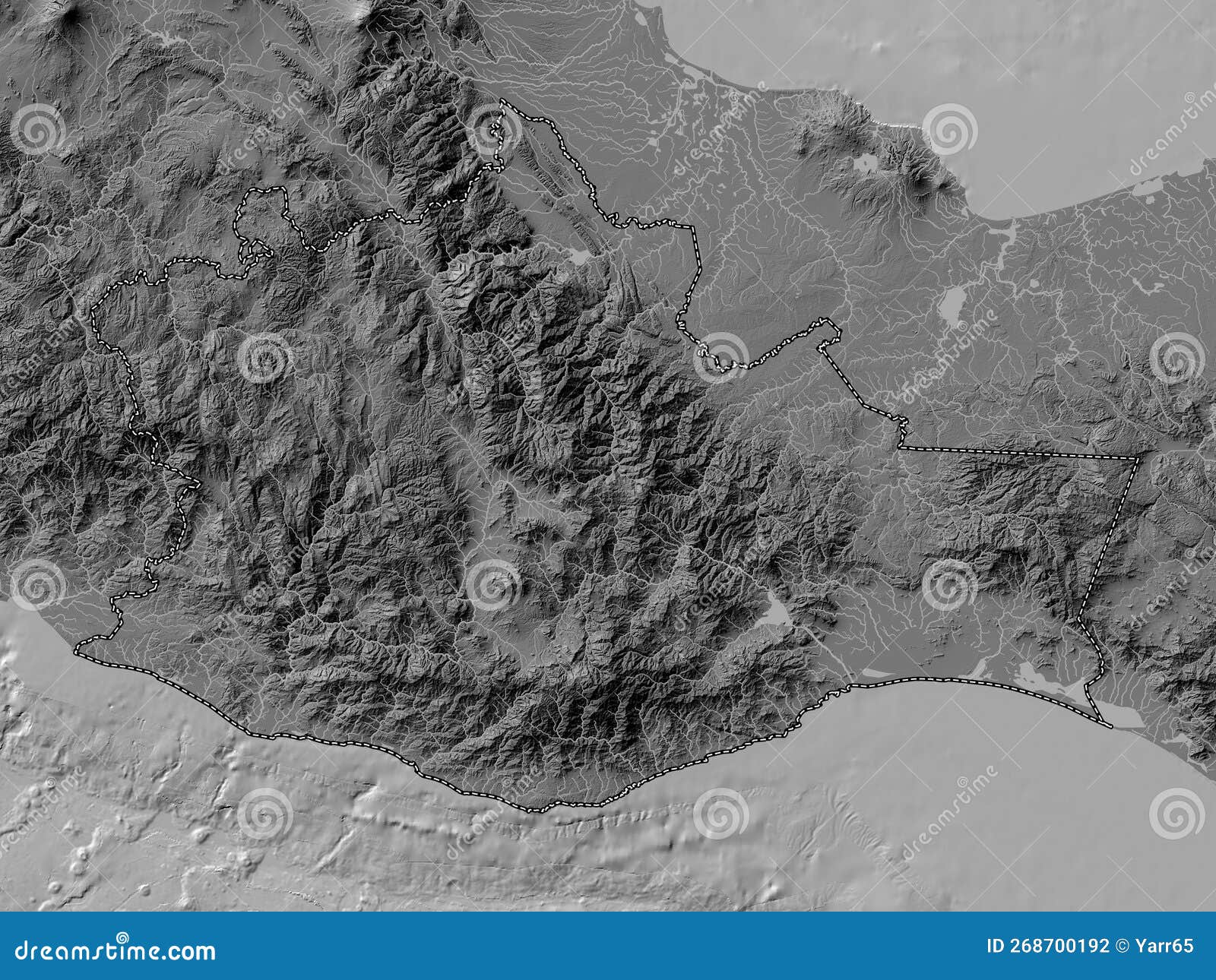 Oaxaca, Mexico. Bilevel. No Legend Stock Illustration Illustration of