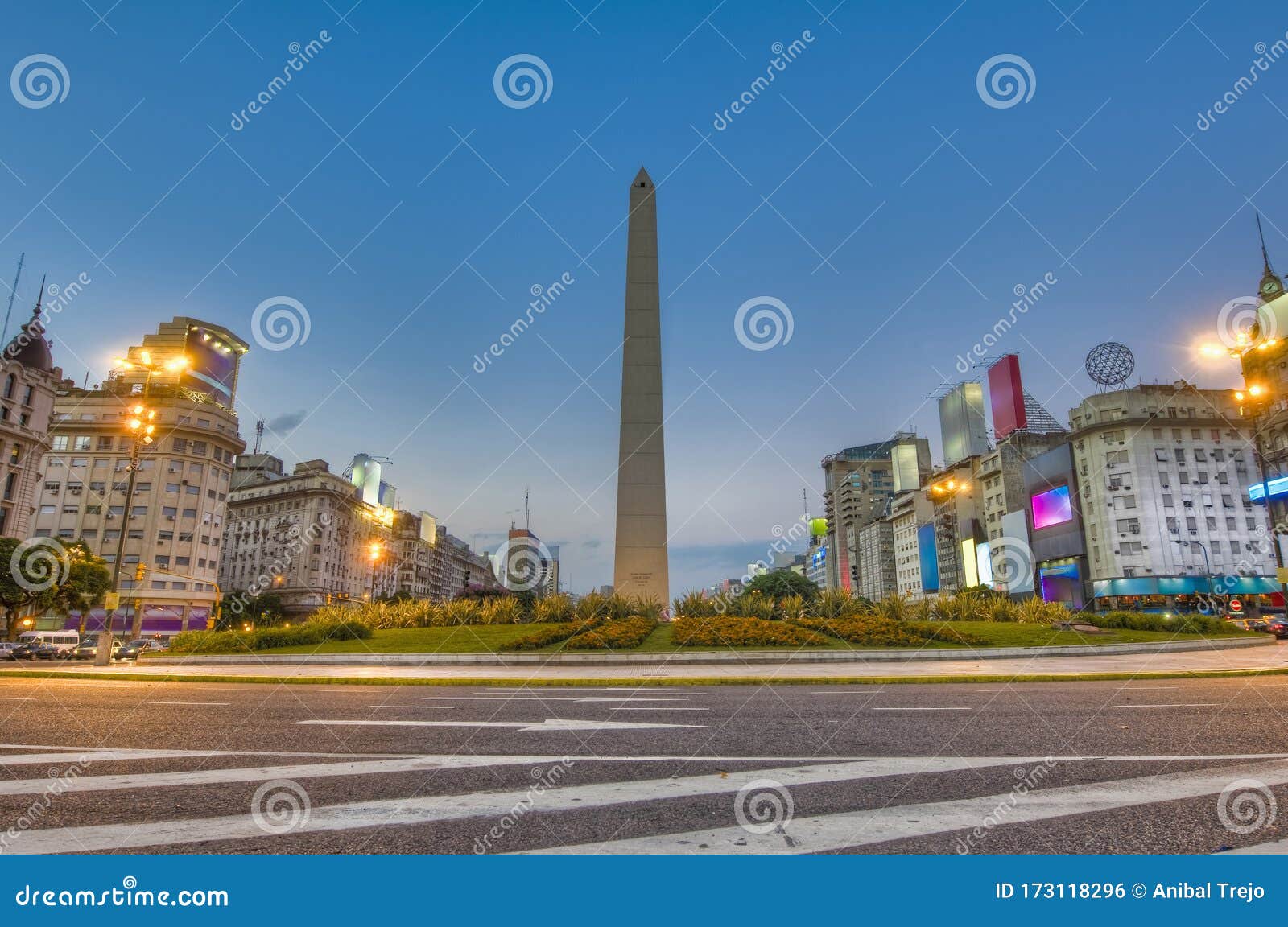 the obelisco, located at 9 de julio avenue in buenos aires