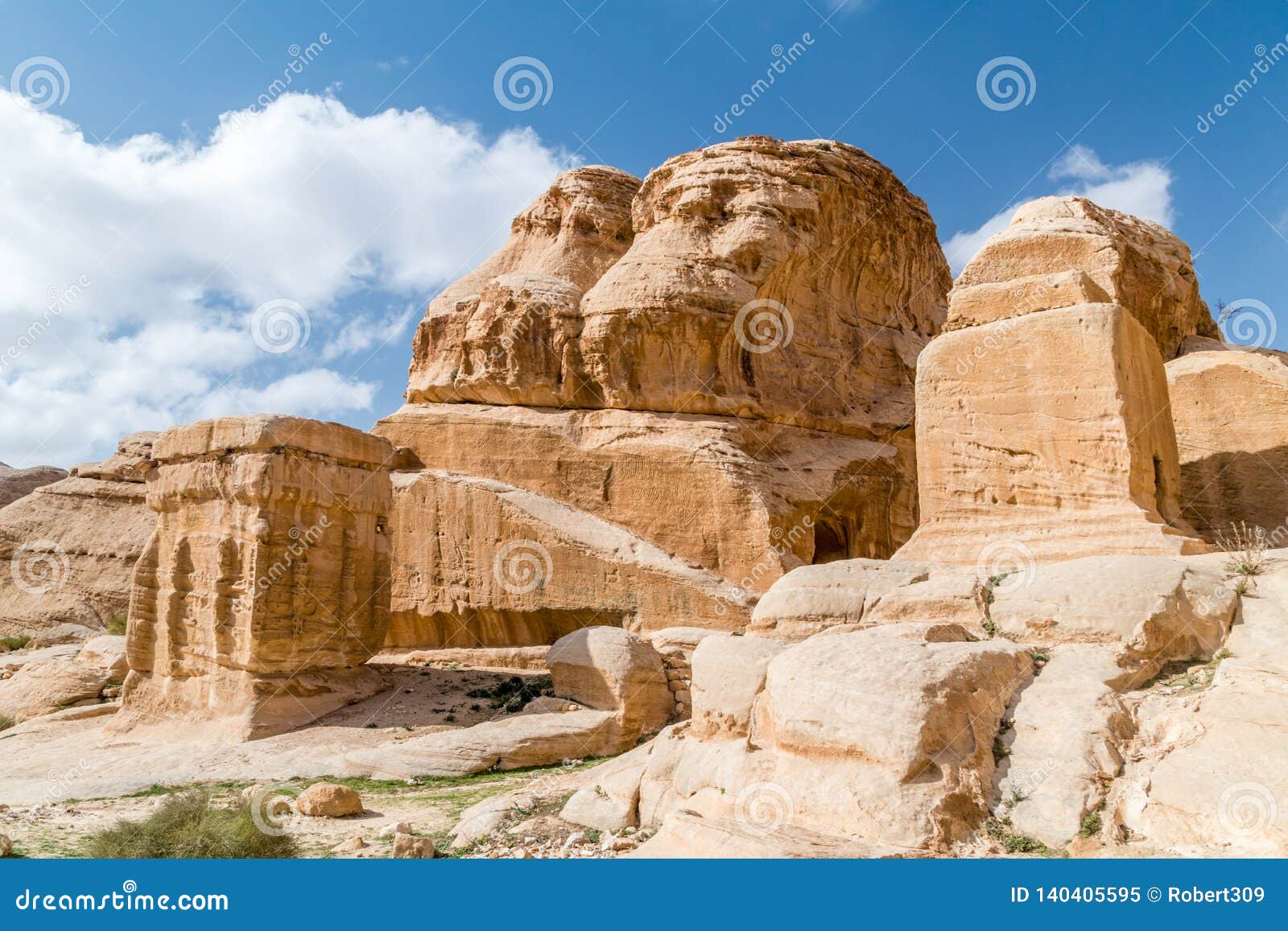 Obelisk Tomb and Bab Al-Siq Triclinium, Petra, Jordan Stock Image