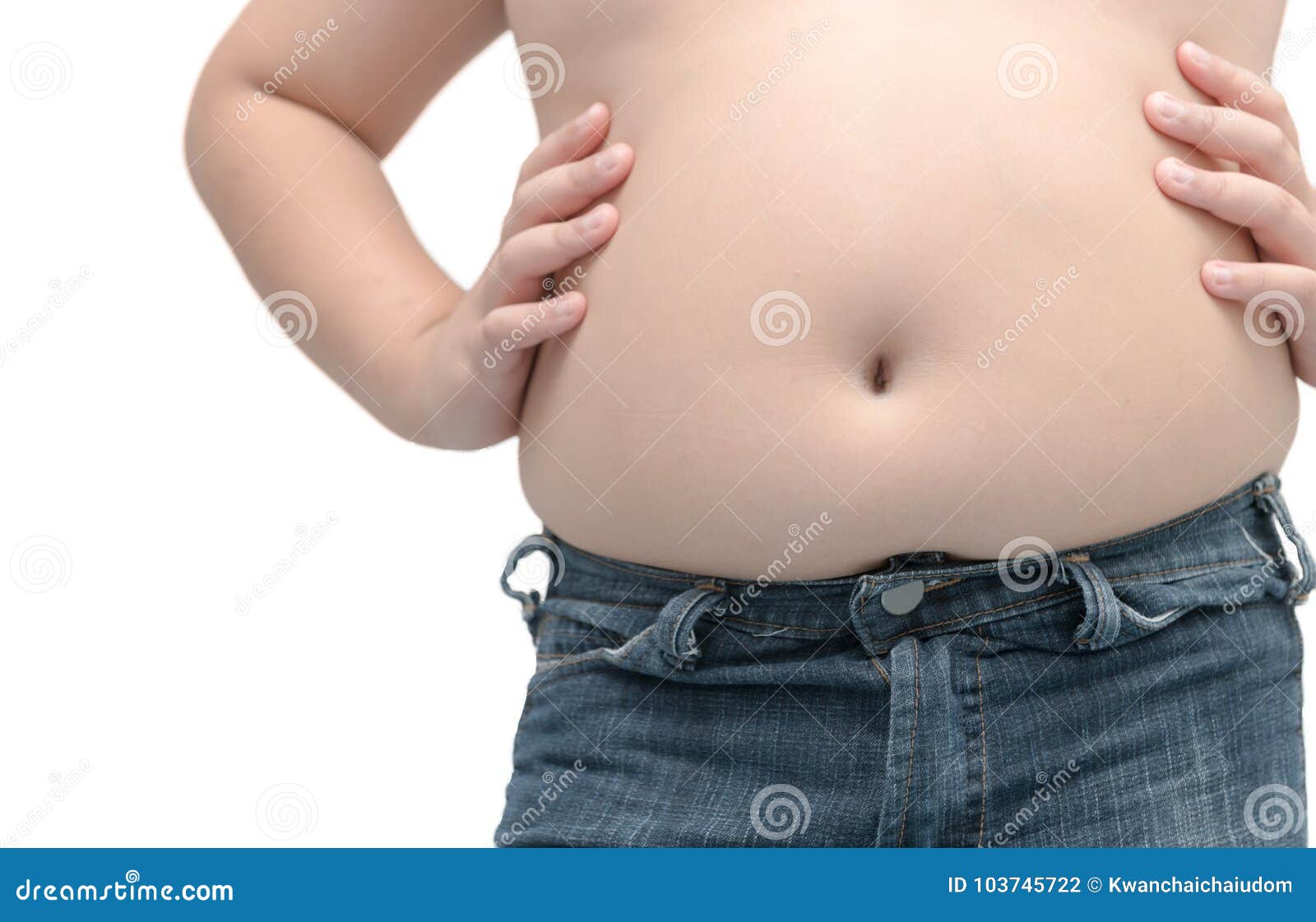 Obese Fat Boy Isolated Onwhite Background Stock Photo Image Of Figure Child