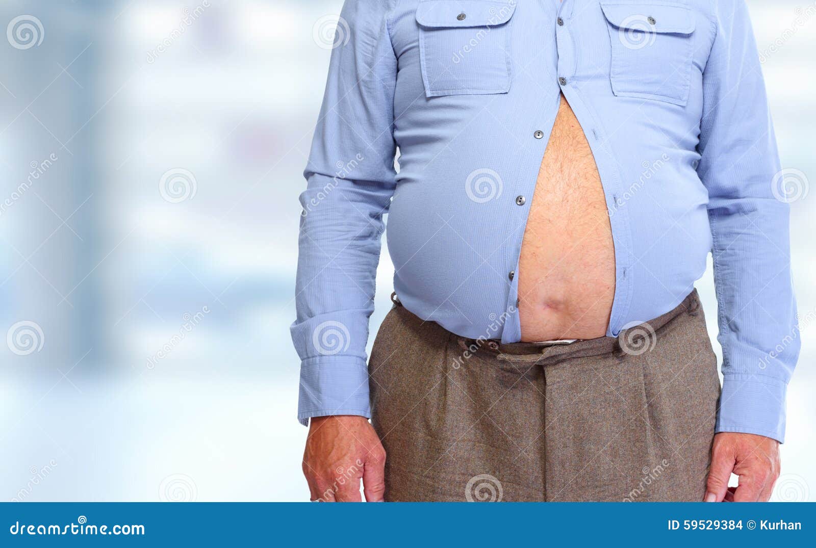 obese man abdomen.