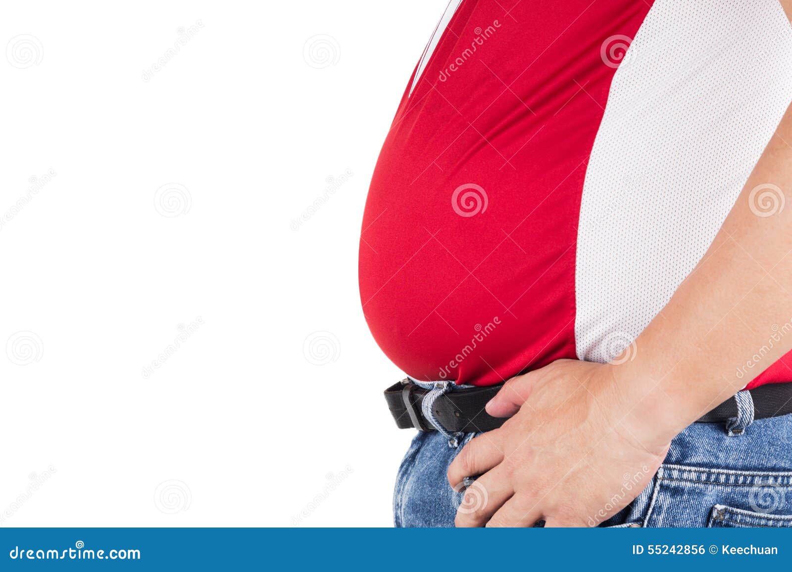 Obese Man With Unhealthy Big Protruding Belly Stock Photo Image Of overweight-vs-obese-what-s-the-difference-with-table