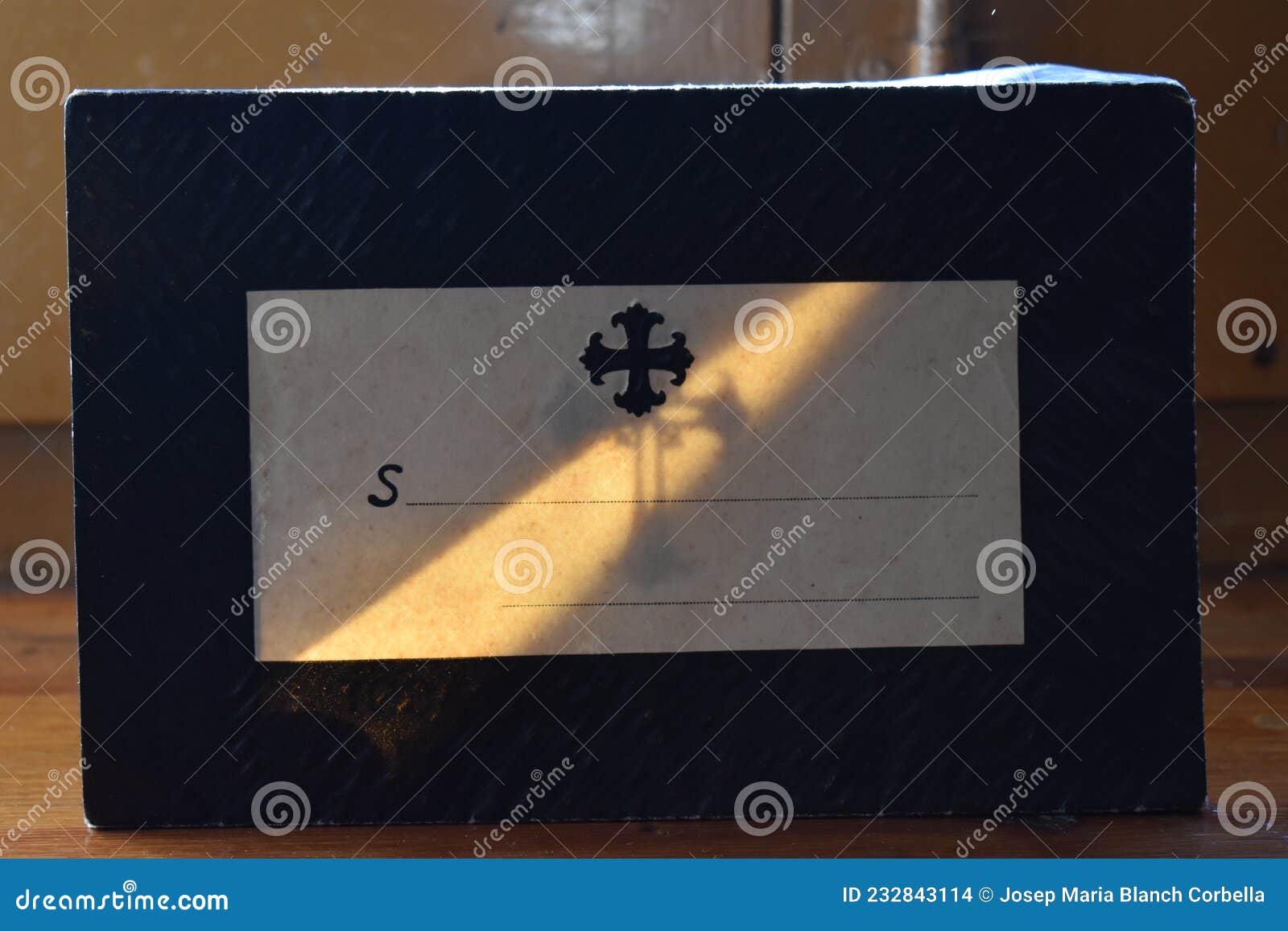 a stamped obituary letter envelope without sending