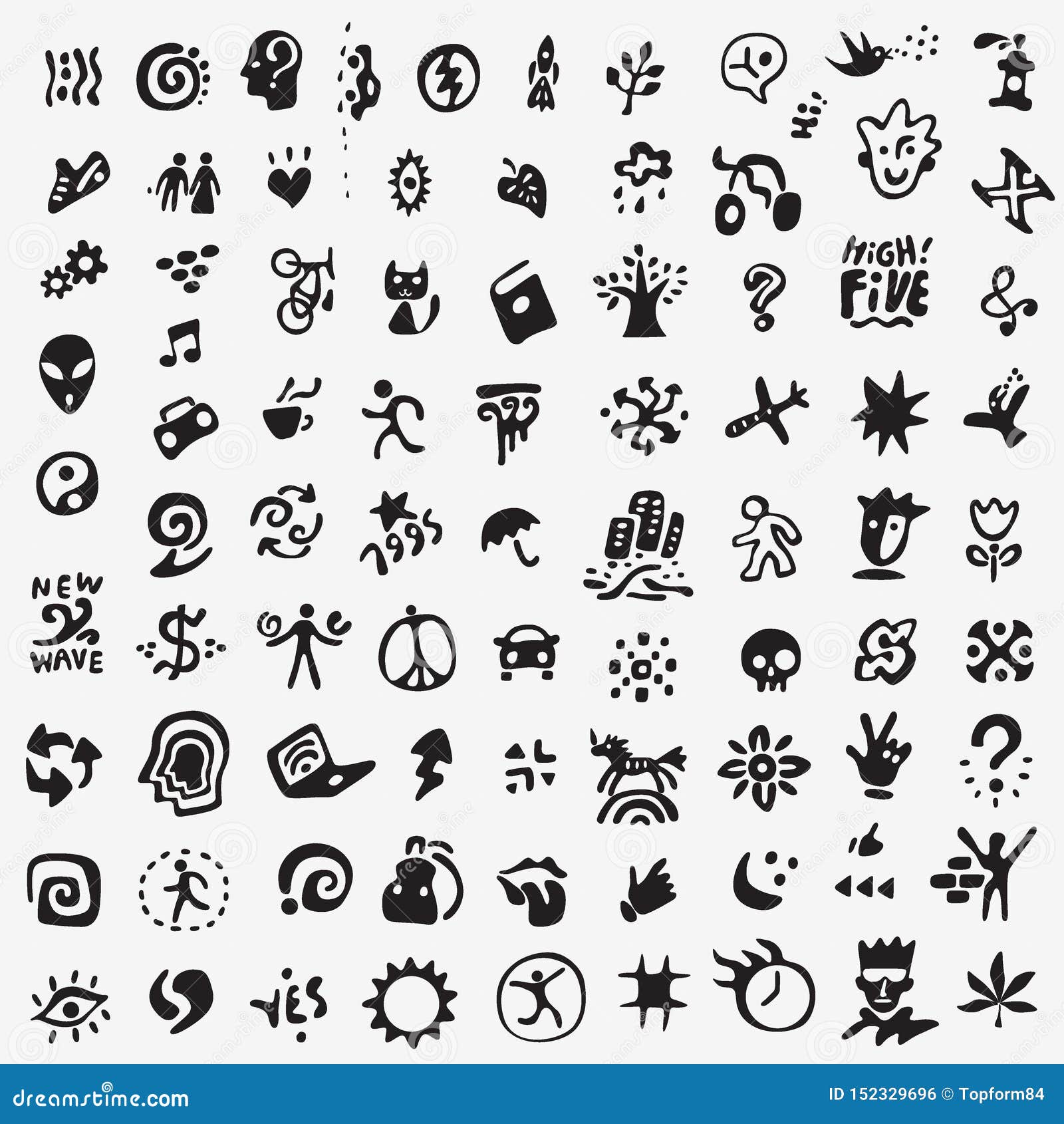 Sign and Symbol- Icon Set , Silhouette, Vector Graphic Symbol Stock ...