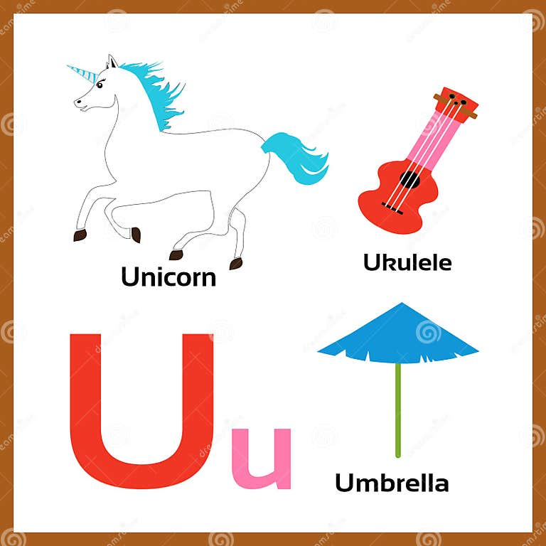 Objects Starting with Letter U Stock Vector - Illustration of ...