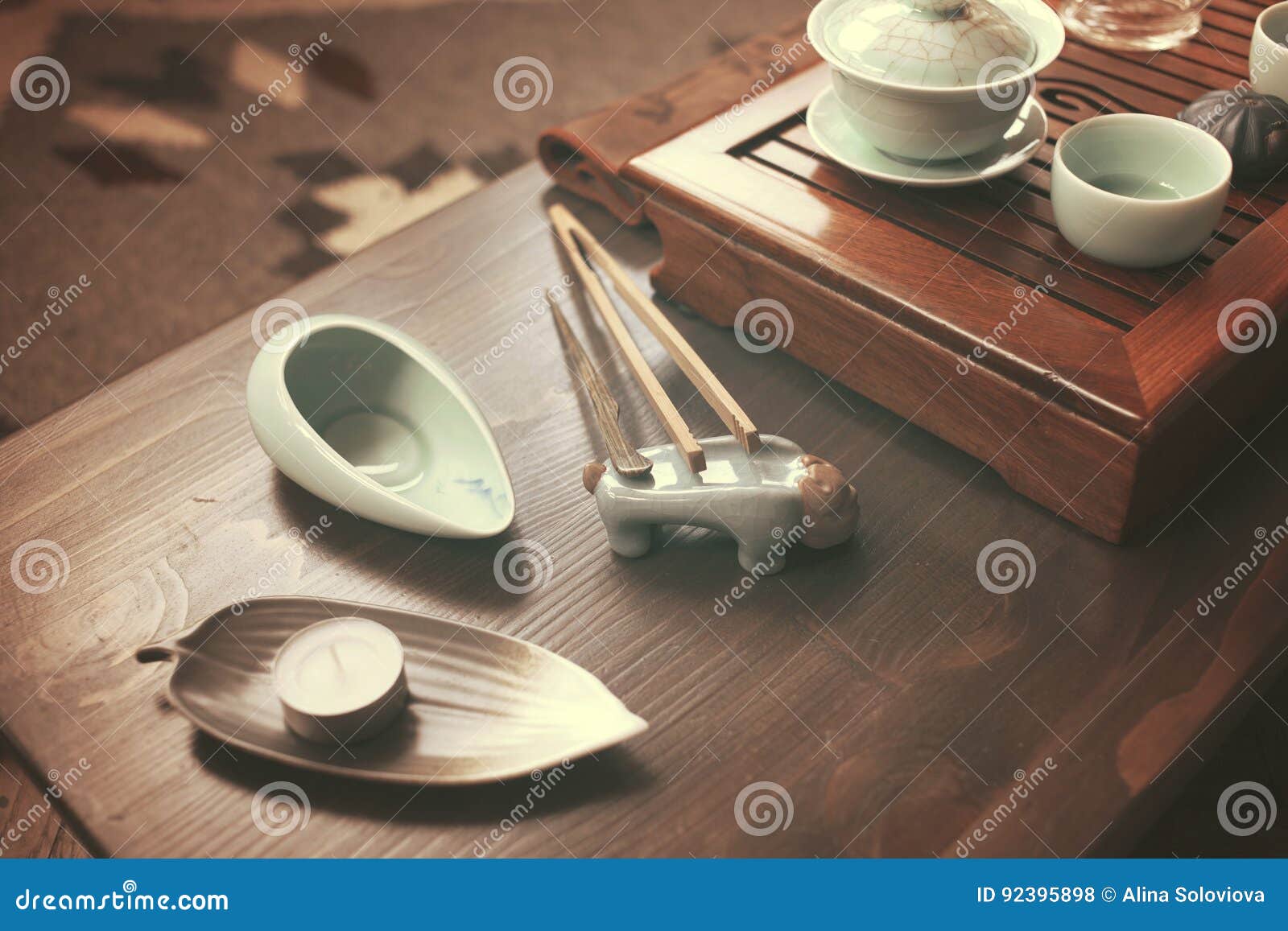 Objects for tea ceremony stock photo. Image of brown 92395898