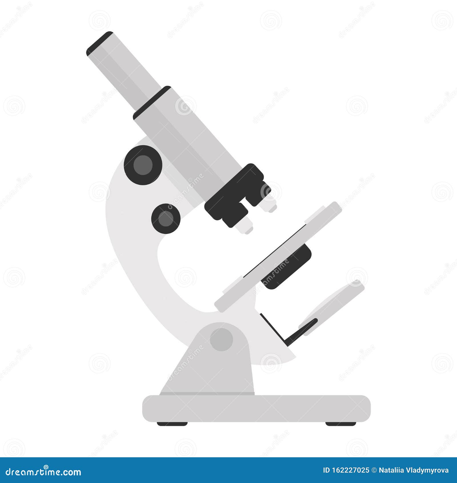 Microscope Vecteur Icône Objet Scientifique Isolé Sur Fond Blanc