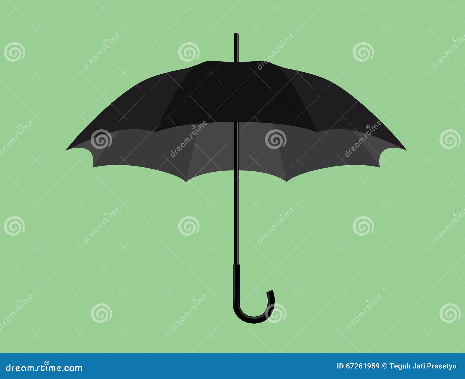 Objeto Negro Del Paraguas Aislado Con El Fondo Verde Ilustración del Vector  - Ilustración de tormenta, manera: 67261959