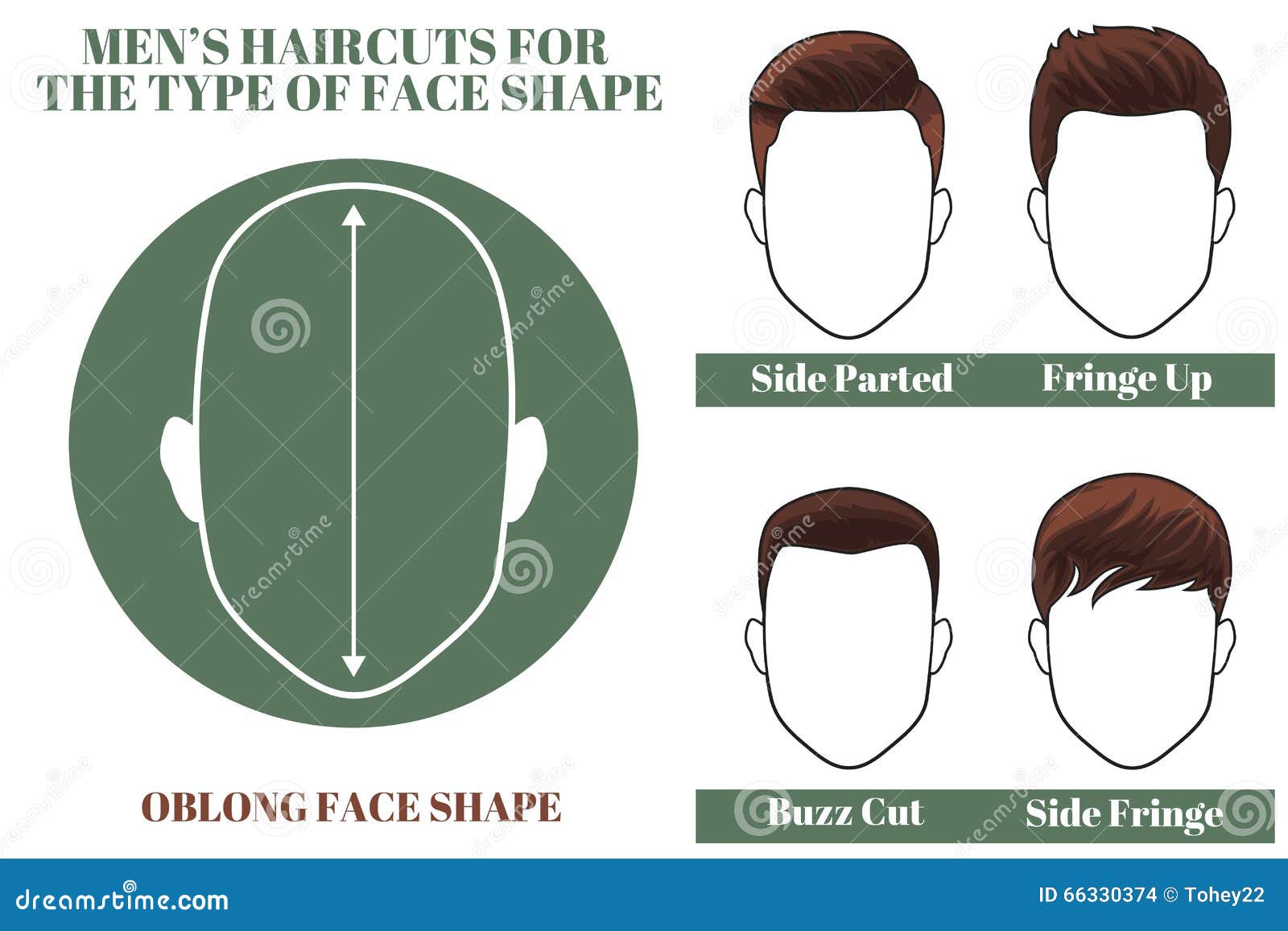 Oblong face shape stock vector. Illustration of fashion - 66330374