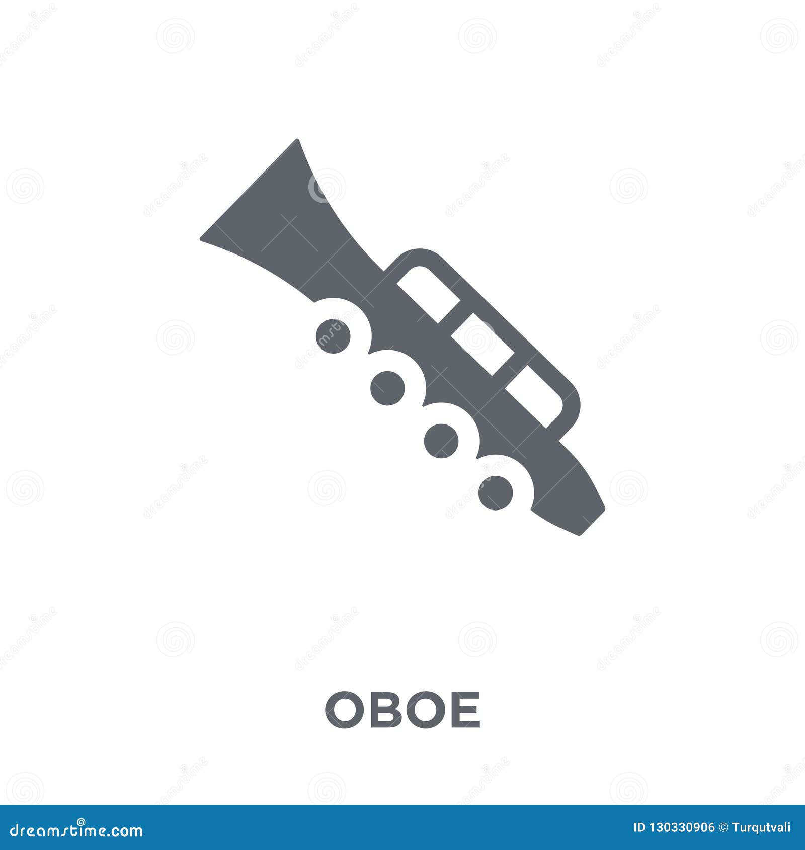 Oboe Icon From Music Collection. Stock Vector Illustration of play