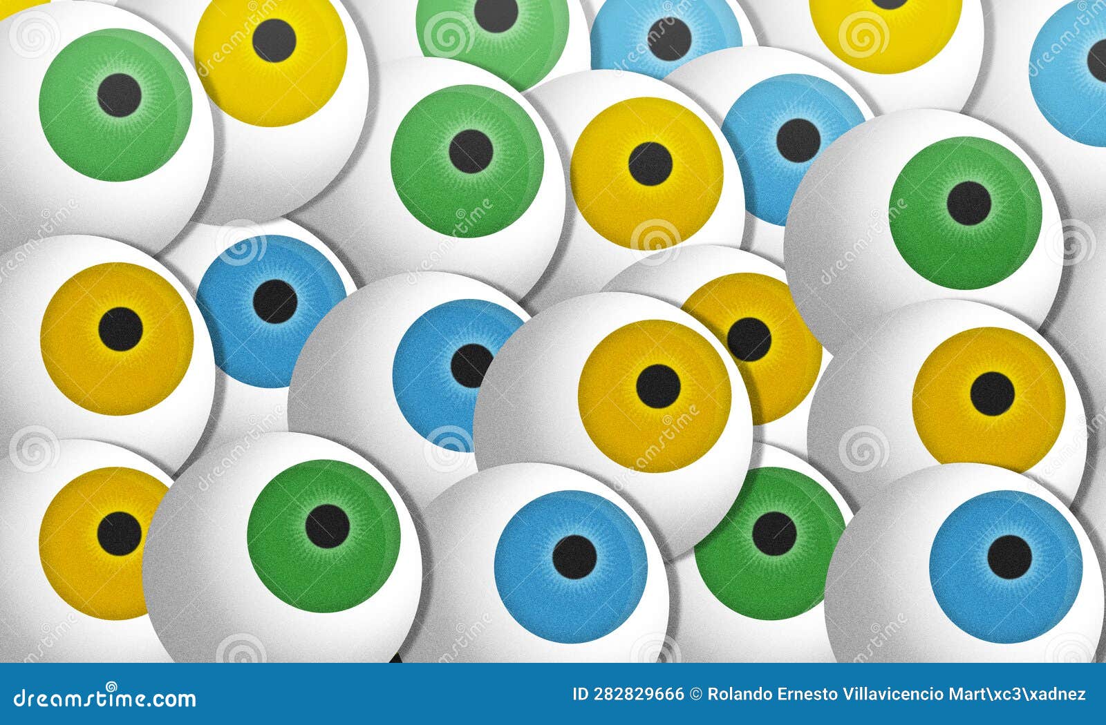  of a set of eyes of different colors.obra de arte e ilustraciÃÂ³n