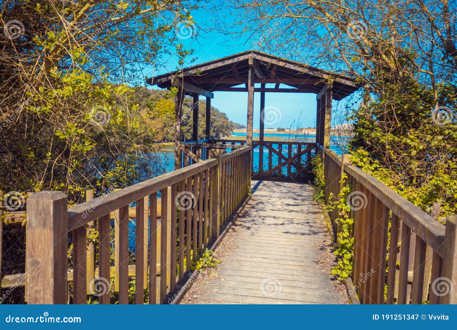 the observation deck in the nature reserve