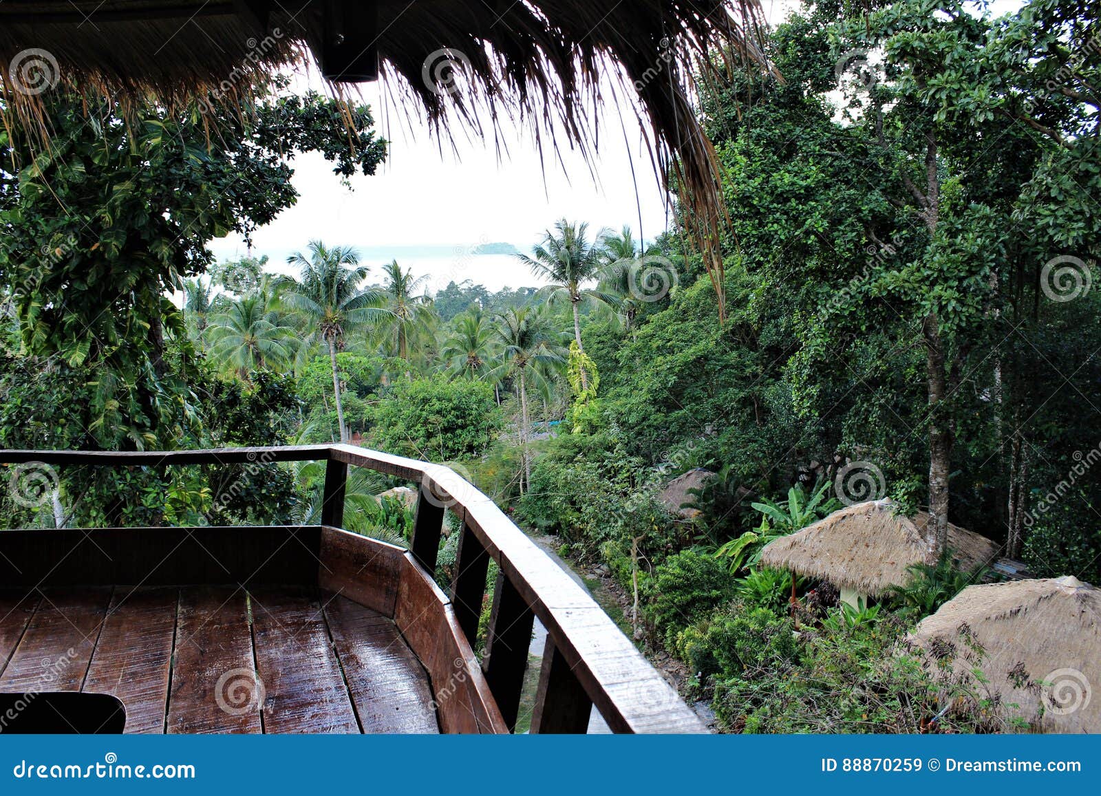 Observationsdäck, Koh Chang Island i Thailand