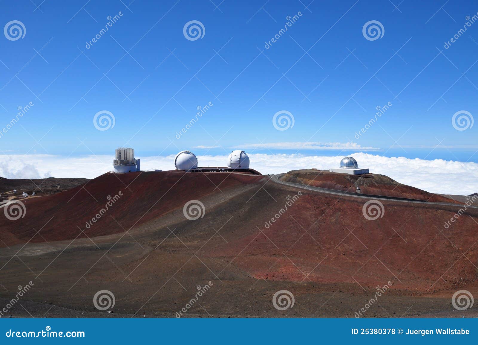 Observatories on Mauna Kea Big Island, Hawaii Stock Photo Image of