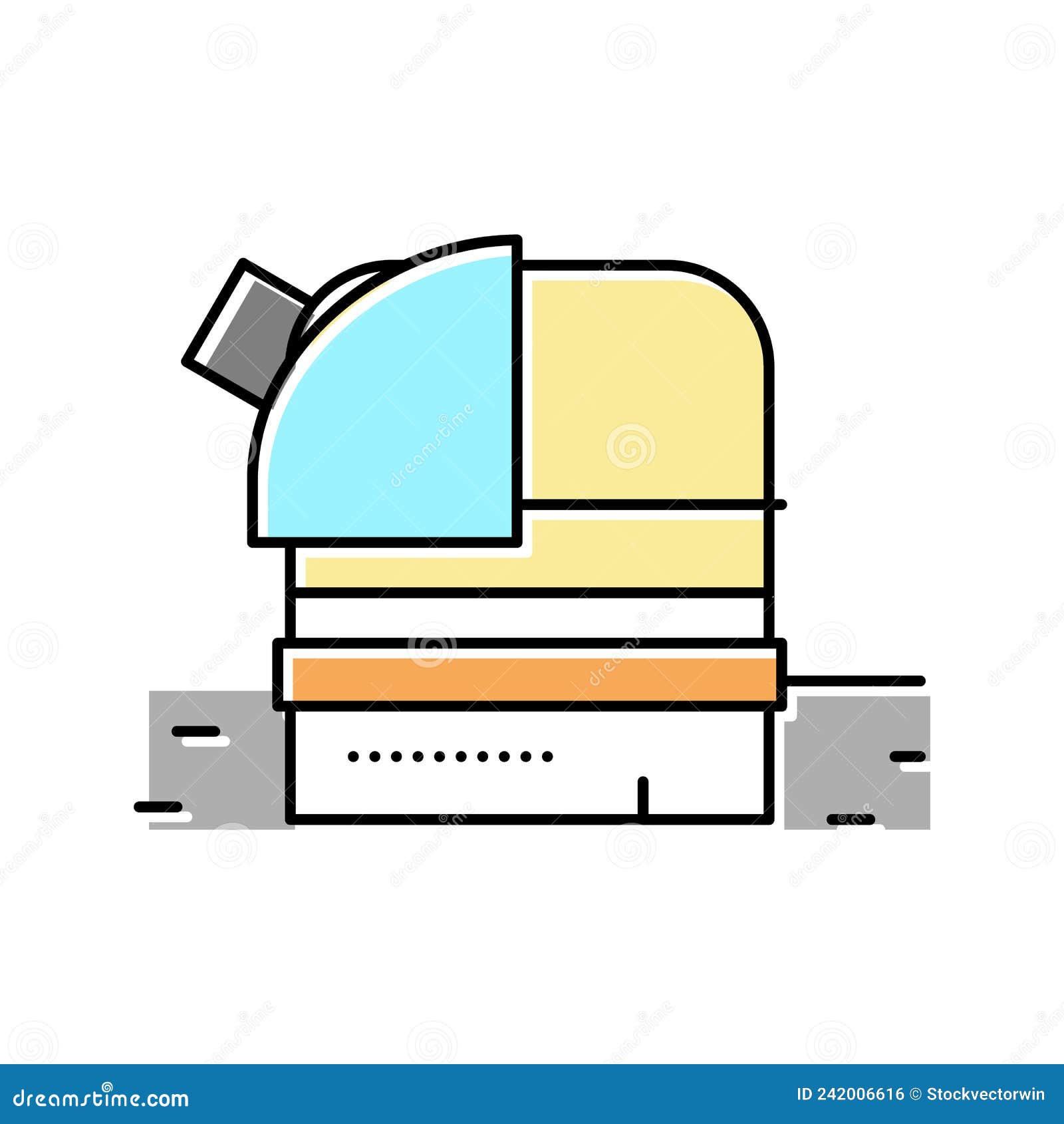 observatory planetarium color icon  