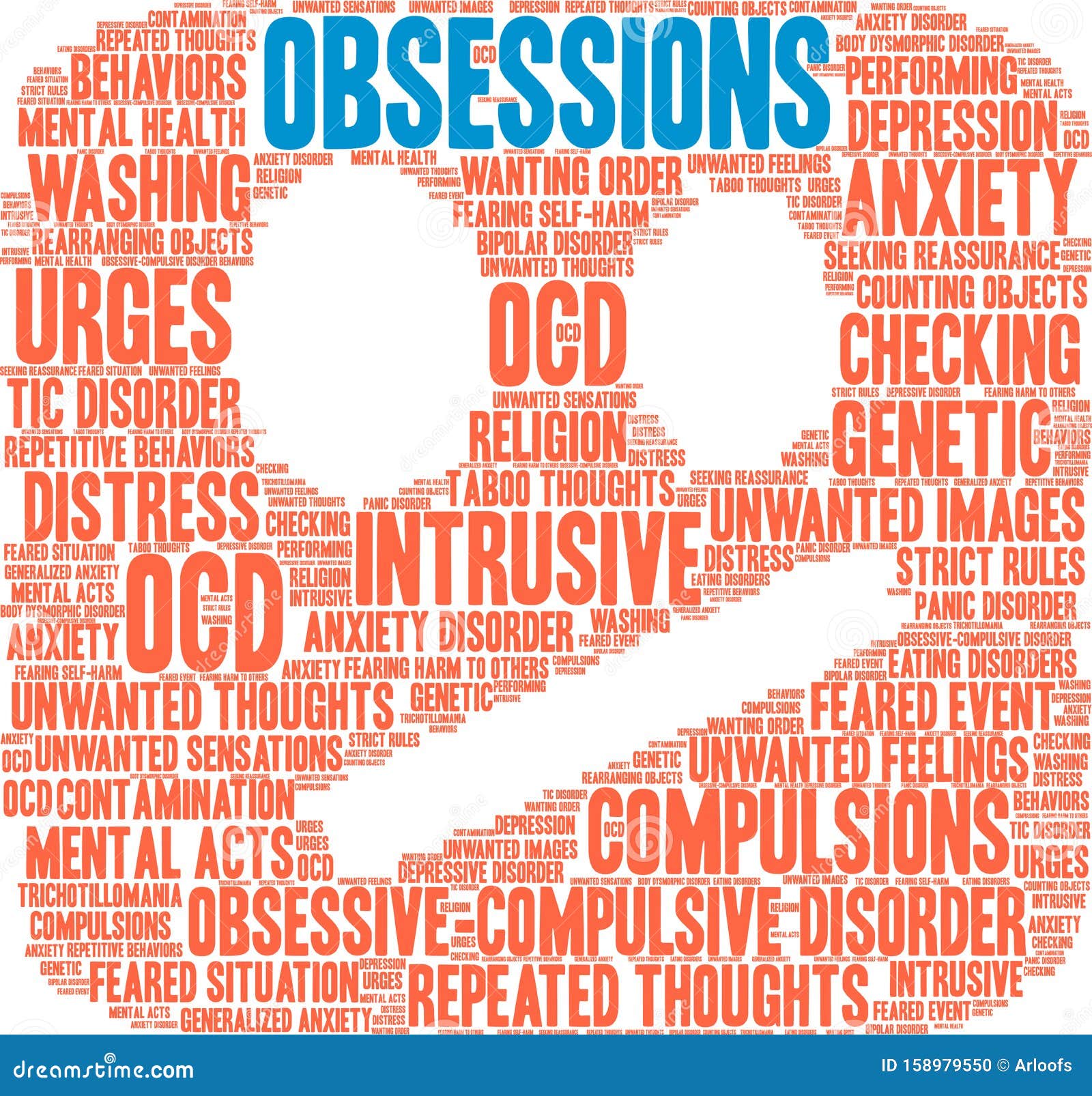 Obsessions Word Cloud stock vector. Illustration of compulsions 158979550