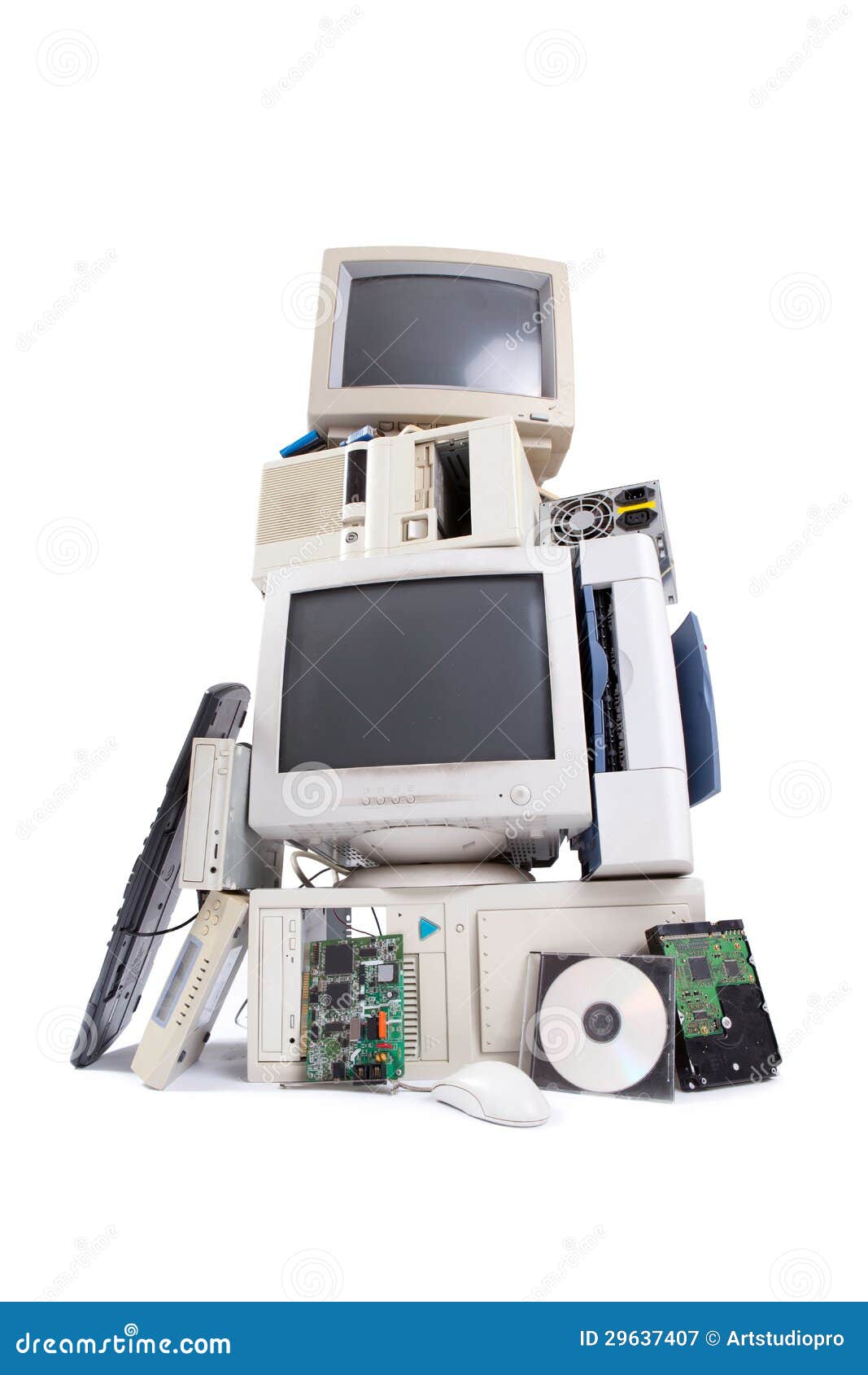 Obsolete computer stock image. Image of information, keyboard 29637407