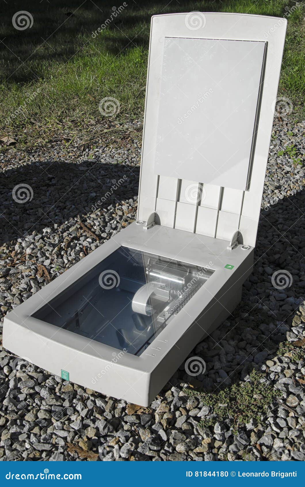 An Obsolete Flatbed Scanner of the Stock Photo Image of