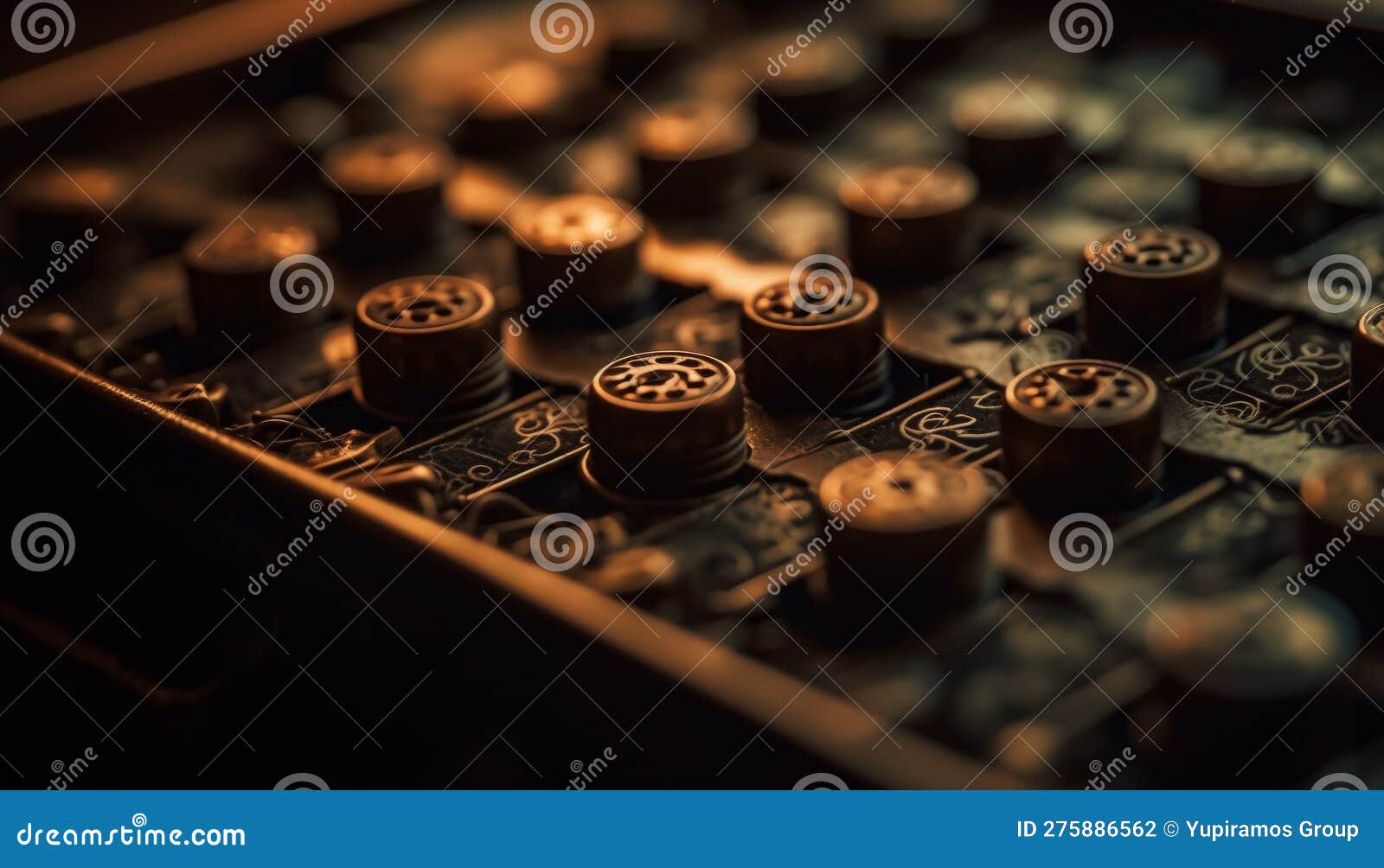 Obsolete Typewriter Typescripts Old Fashioned Text on Wood Generated by