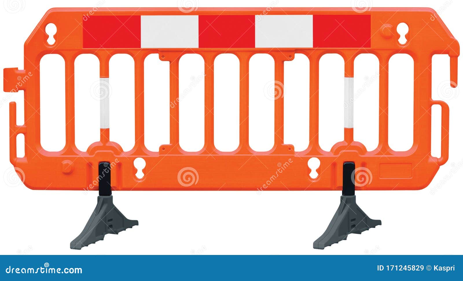 obstacle detour road barrier fence roadworks barricade orange red and white luminescent stop signal sign seamless  closeup