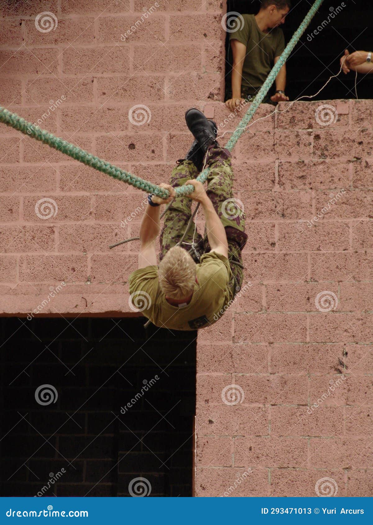 Obstacle, Soldier and Training with Rope Climbing for Fitness