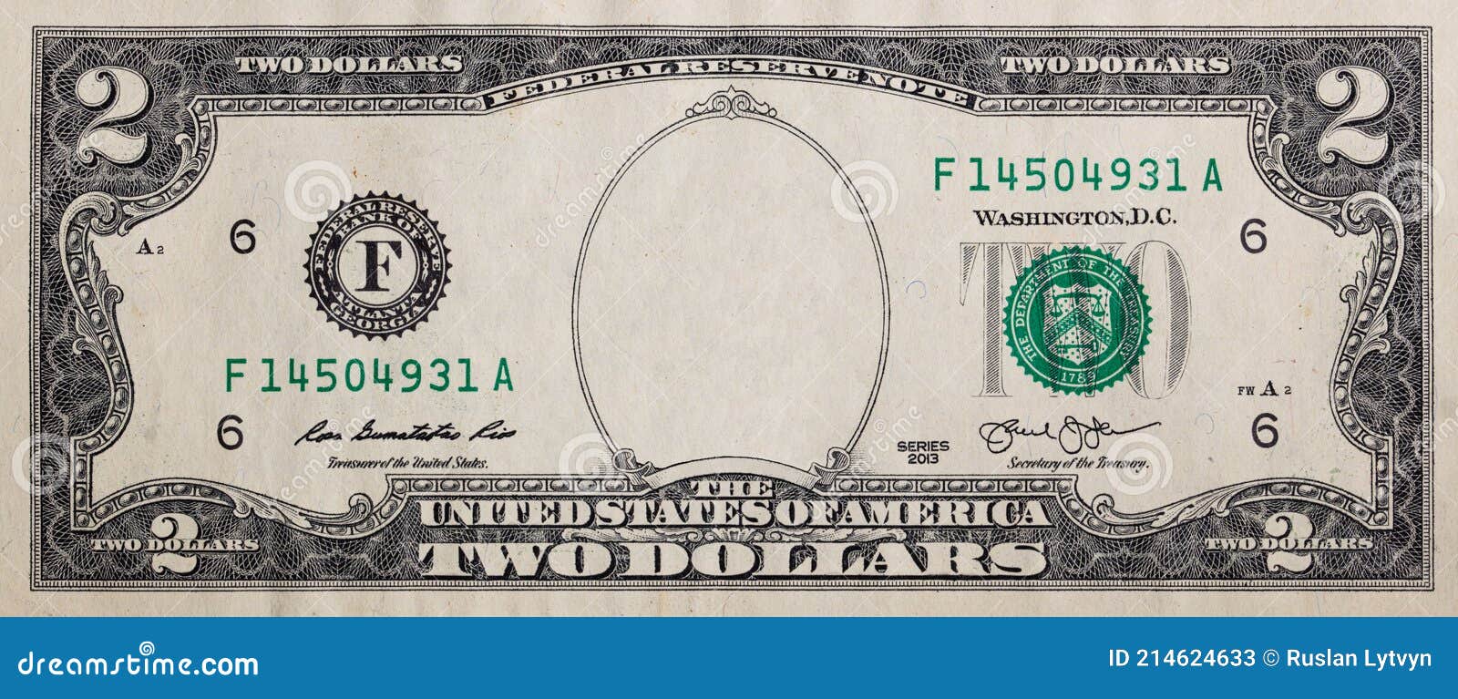 Two Dollar Bill Template Stock Photos - Free & Royalty-Free Stock Photos  from Dreamstime