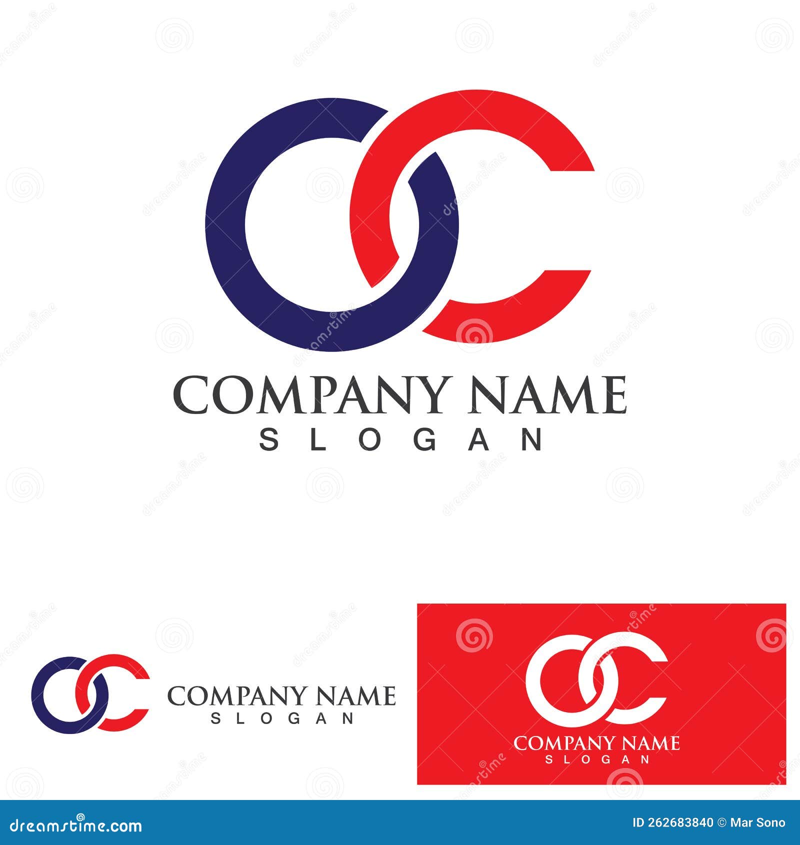 oc initial letter logo 