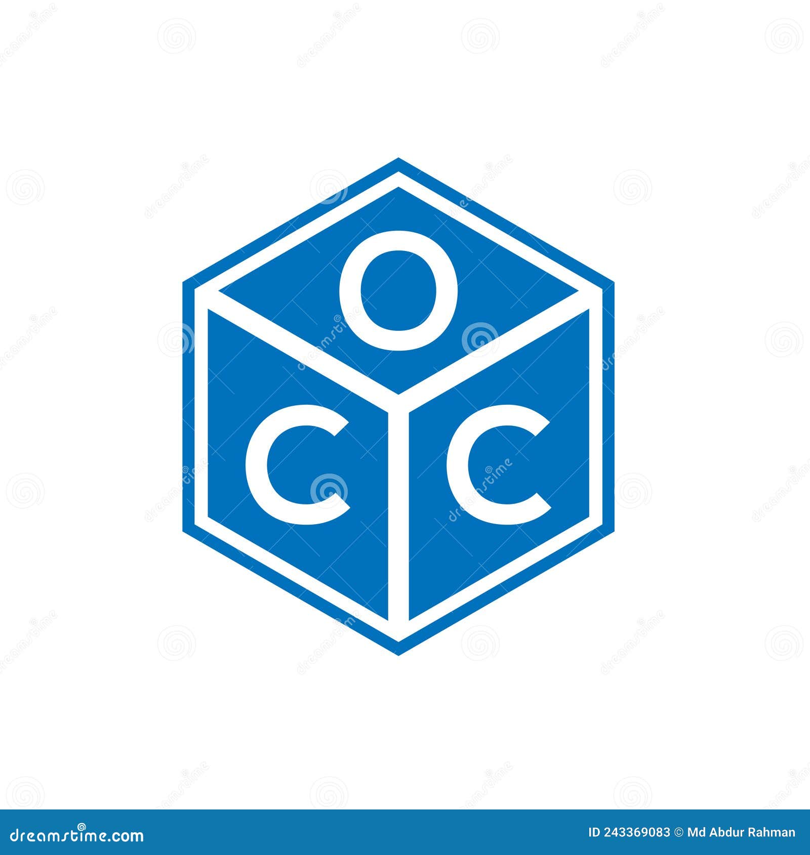 OCC Letter Logo Design on Black Background. OCC Creative Initials