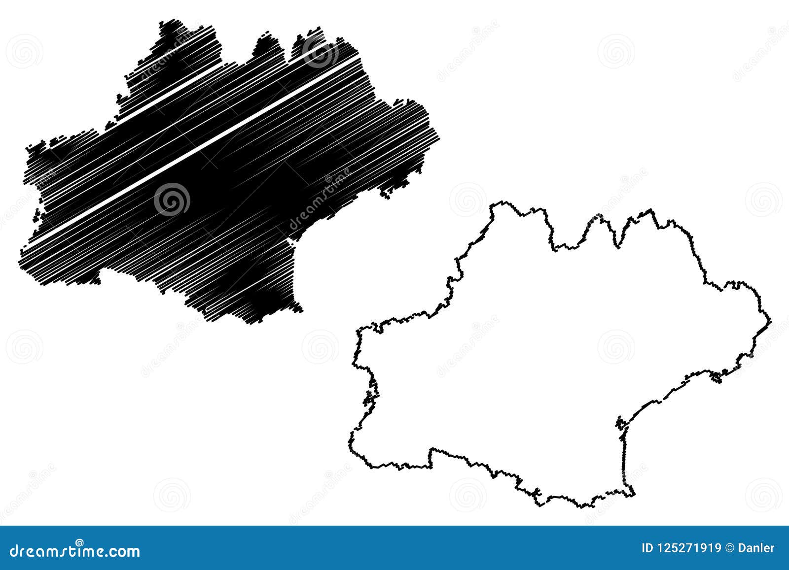 Occitanie map vector stock vector. Illustration of ...