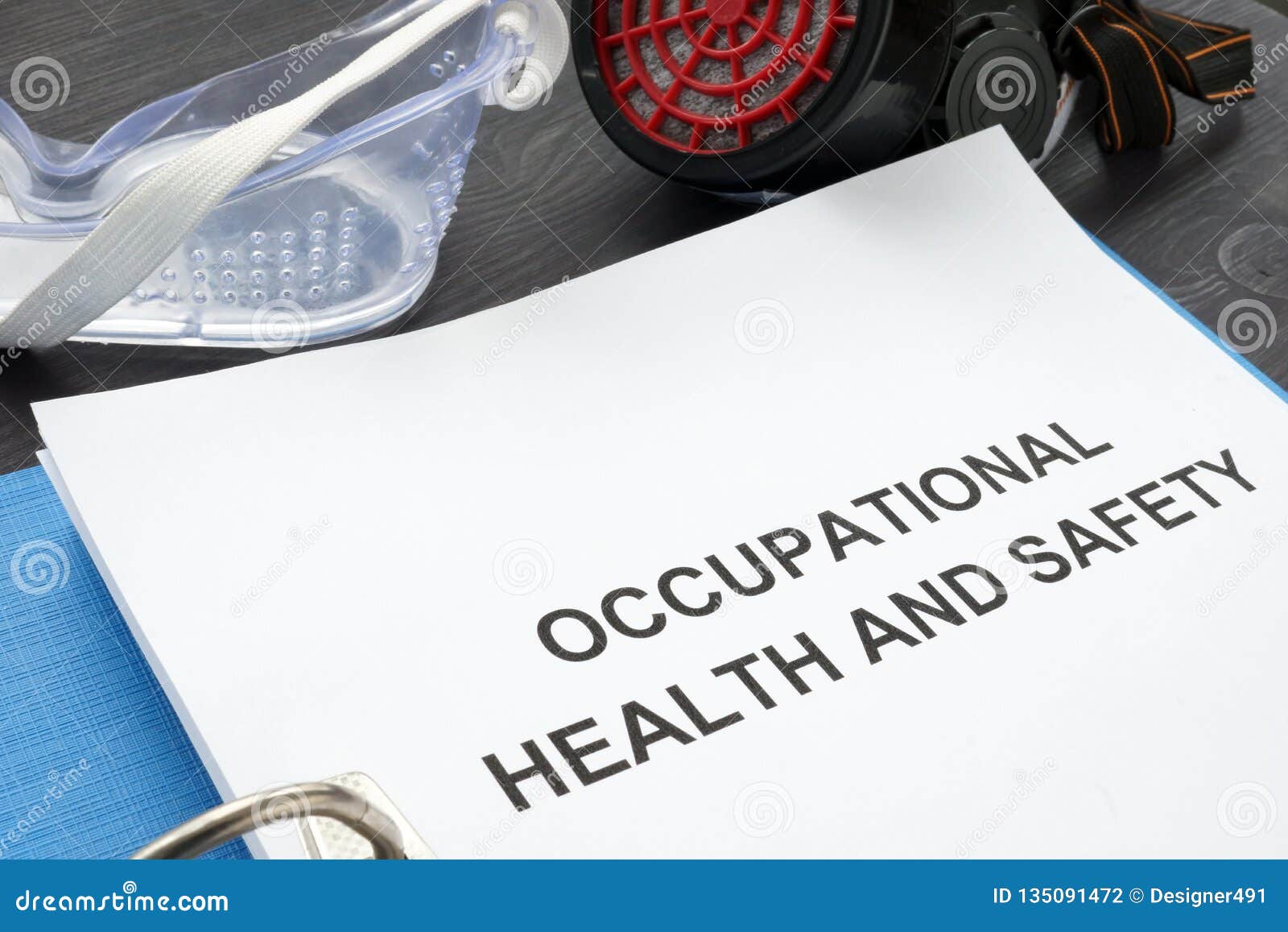 occupational health and safety ohs act with the blue folder