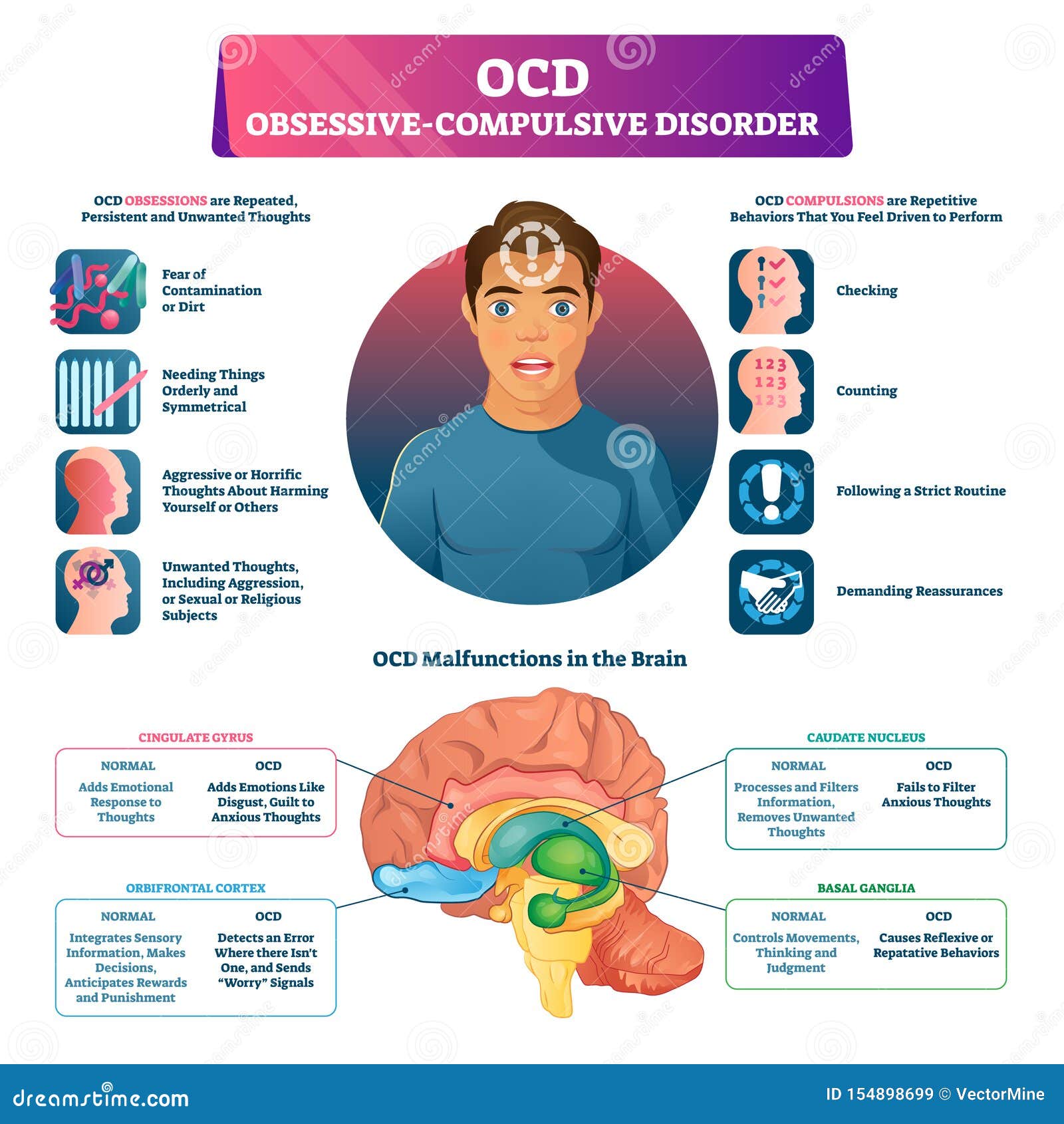 OCD Obsessive Compulsive Disorder Labeled Explanation Vector