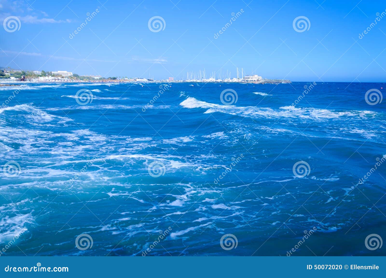 Ocean background. Tropical water (ocean, sea) background in sunny day