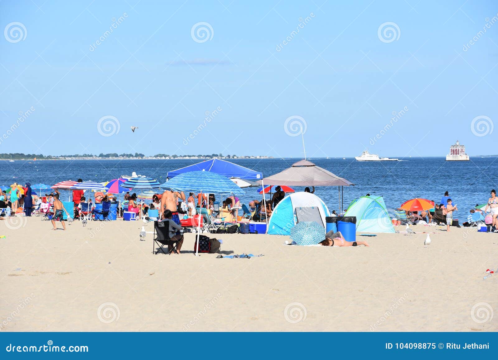 Ocean Beach In Connecticut Editorial Image Image Of Boat