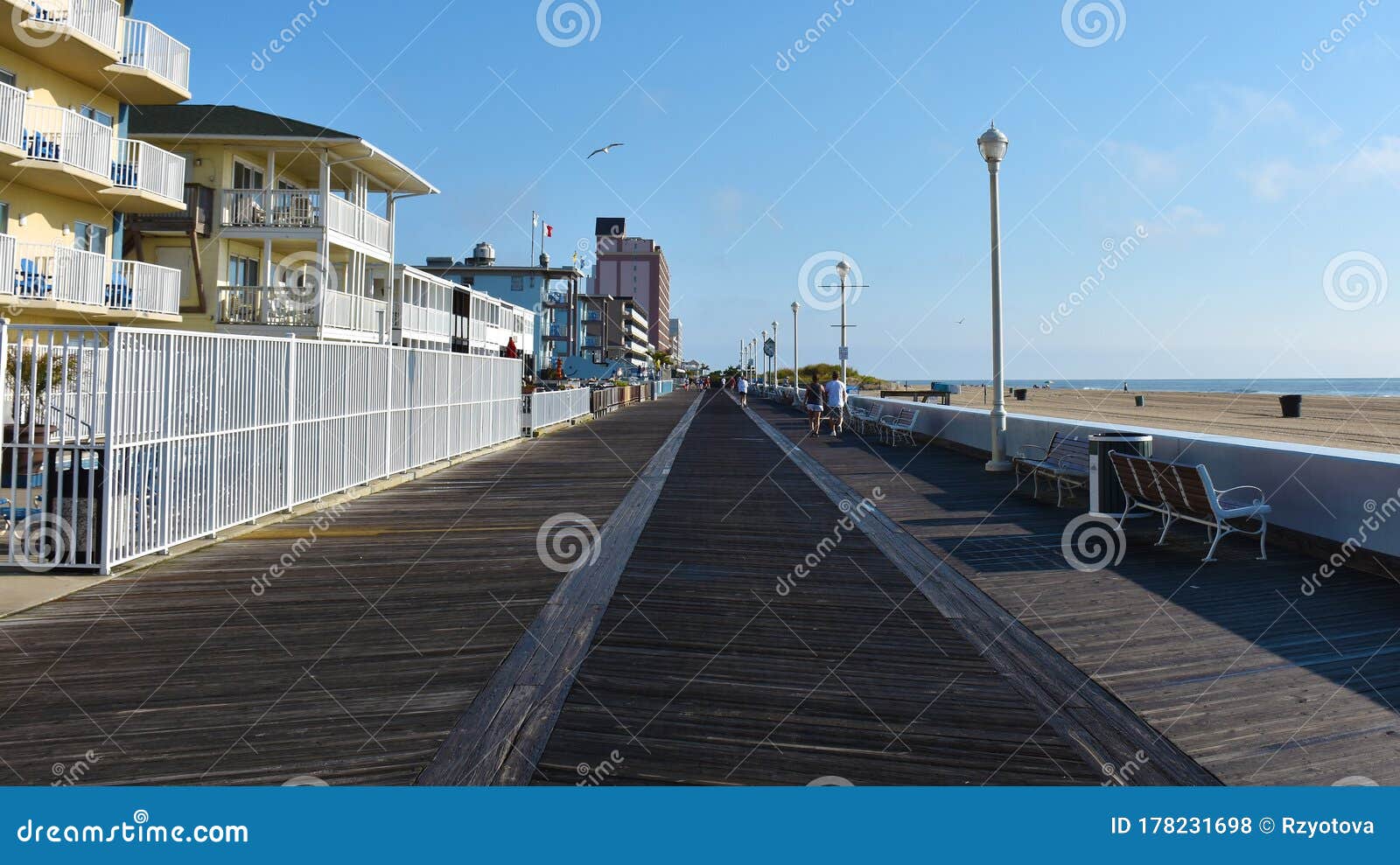 ocean city boardwalk, maryland, usa