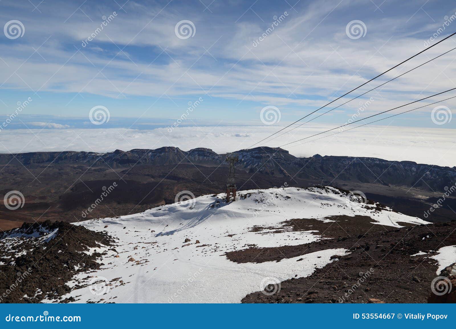 Ocean of clouds. View from the Teide. Tenerife. Canary Islands