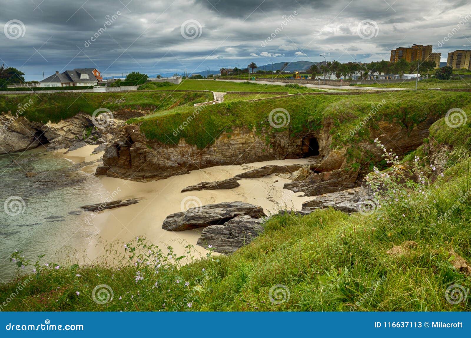 spanish destination, galicia, north-west region, foz cliffs