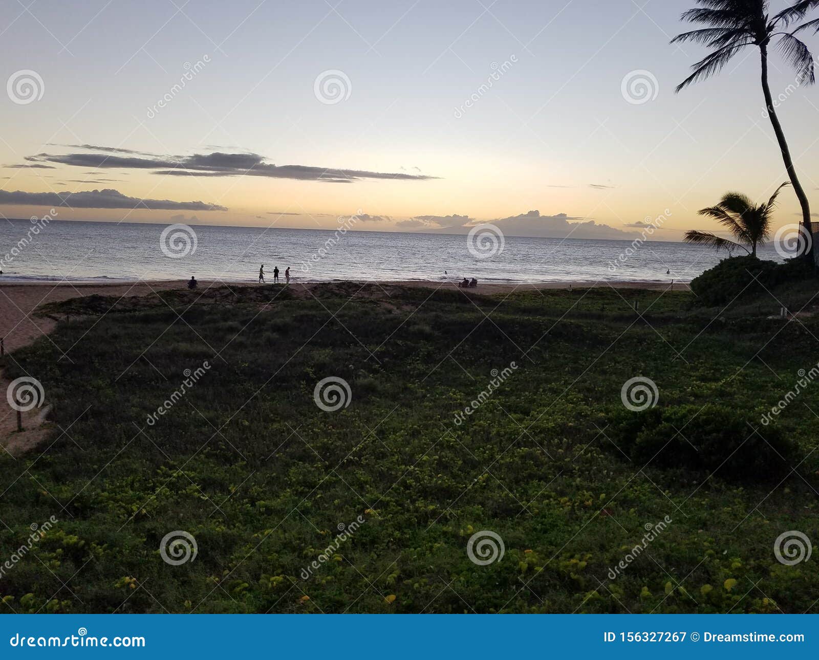 View of Hawaiian Coastline and Ocean Stock Image - Image of beach ...